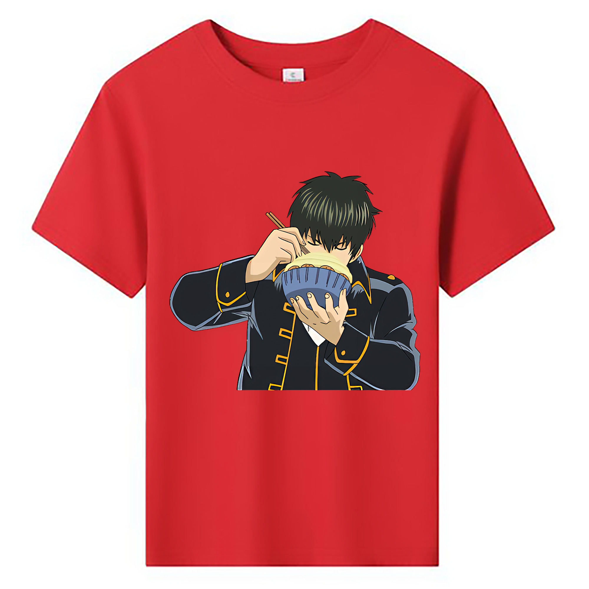 （画像用） ぎんたま 坂田銀時（さかたぎんとき） 神楽 志村新八（しむら しんぱち） GINTAMA Sakata Gintoki Kagura Shimura Shinpachi 綿100％キッズTシャツ（フロントプリント）