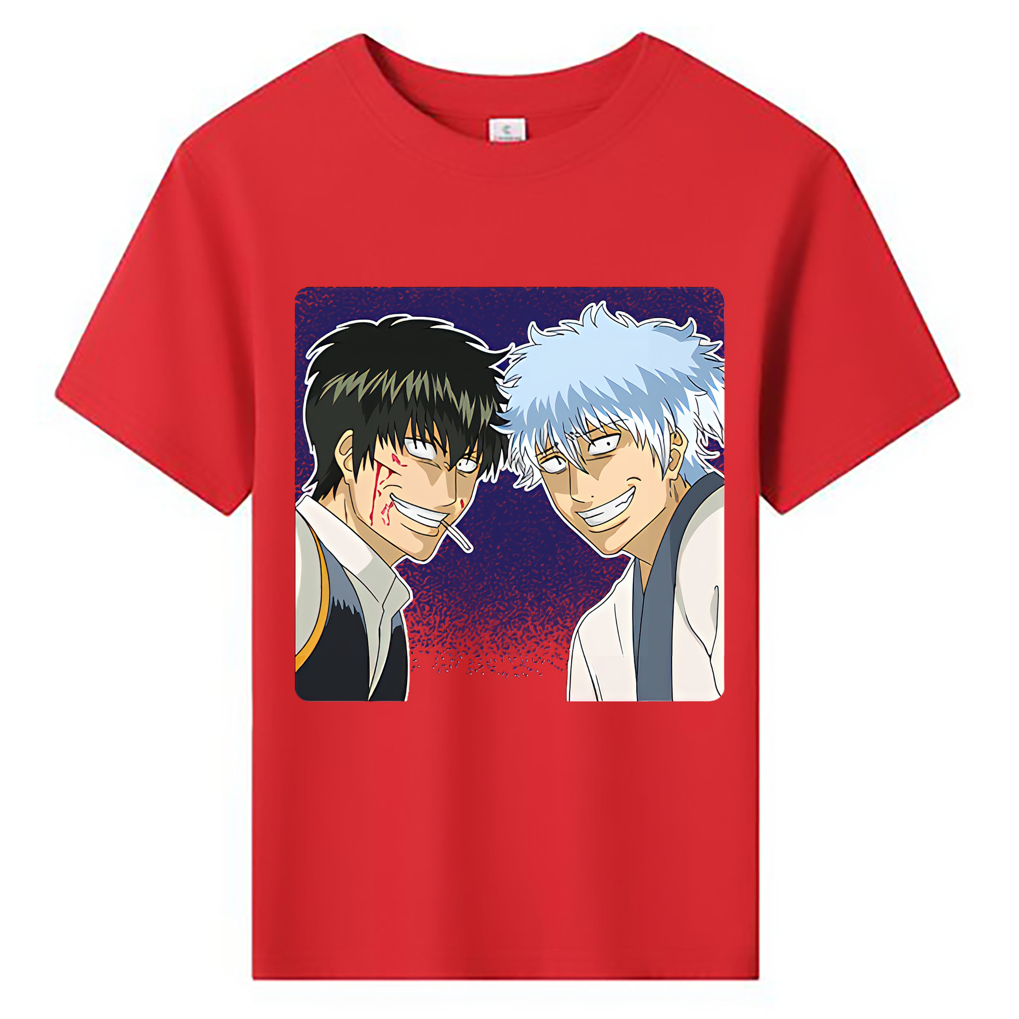 （画像用） ぎんたま 坂田銀時（さかたぎんとき） 神楽 志村新八（しむら しんぱち） GINTAMA Sakata Gintoki Kagura Shimura Shinpachi 綿100％キッズTシャツ（フロントプリント）