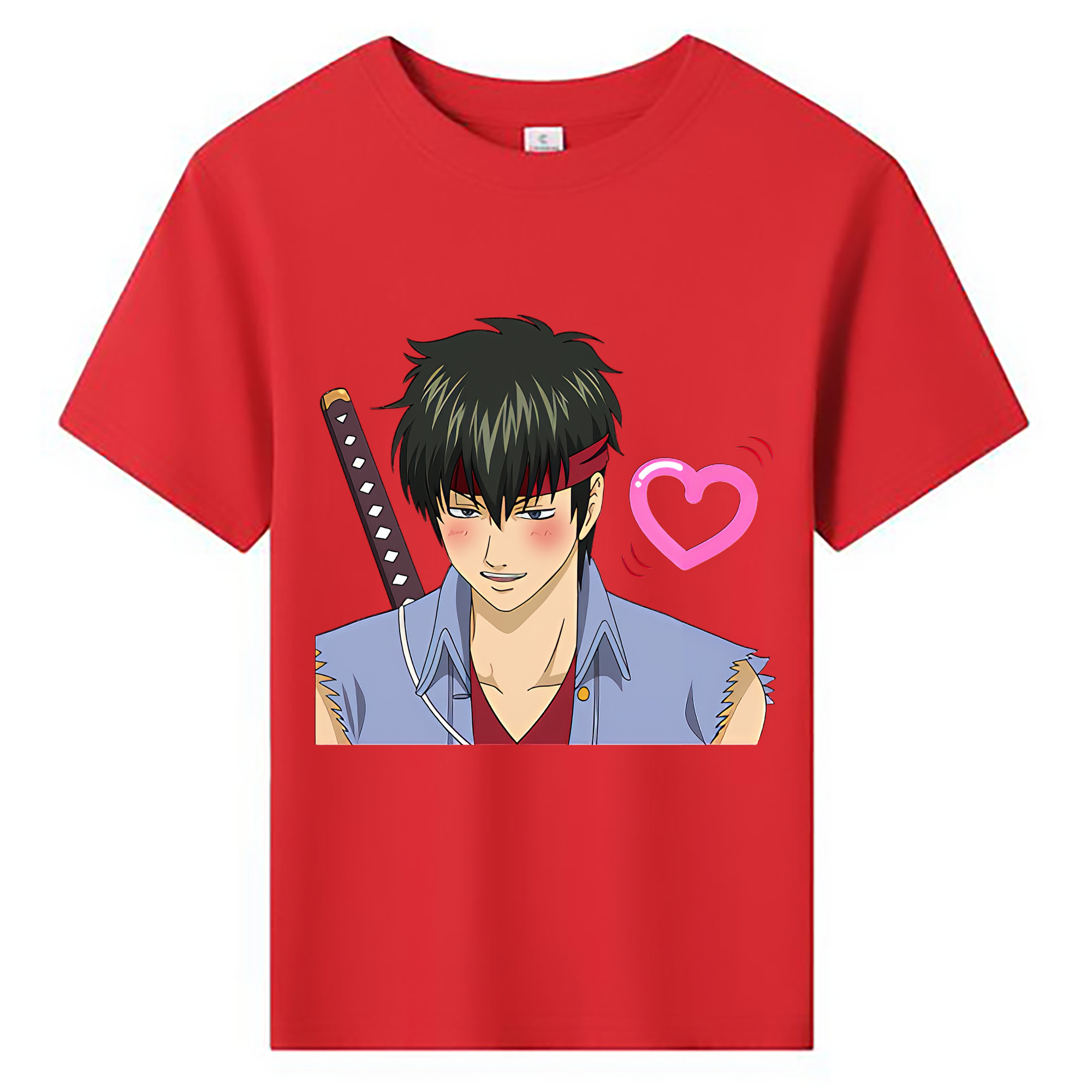 （画像用） ぎんたま 坂田銀時（さかたぎんとき） 神楽 志村新八（しむら しんぱち） GINTAMA Sakata Gintoki Kagura Shimura Shinpachi 綿100％キッズTシャツ（フロントプリント）