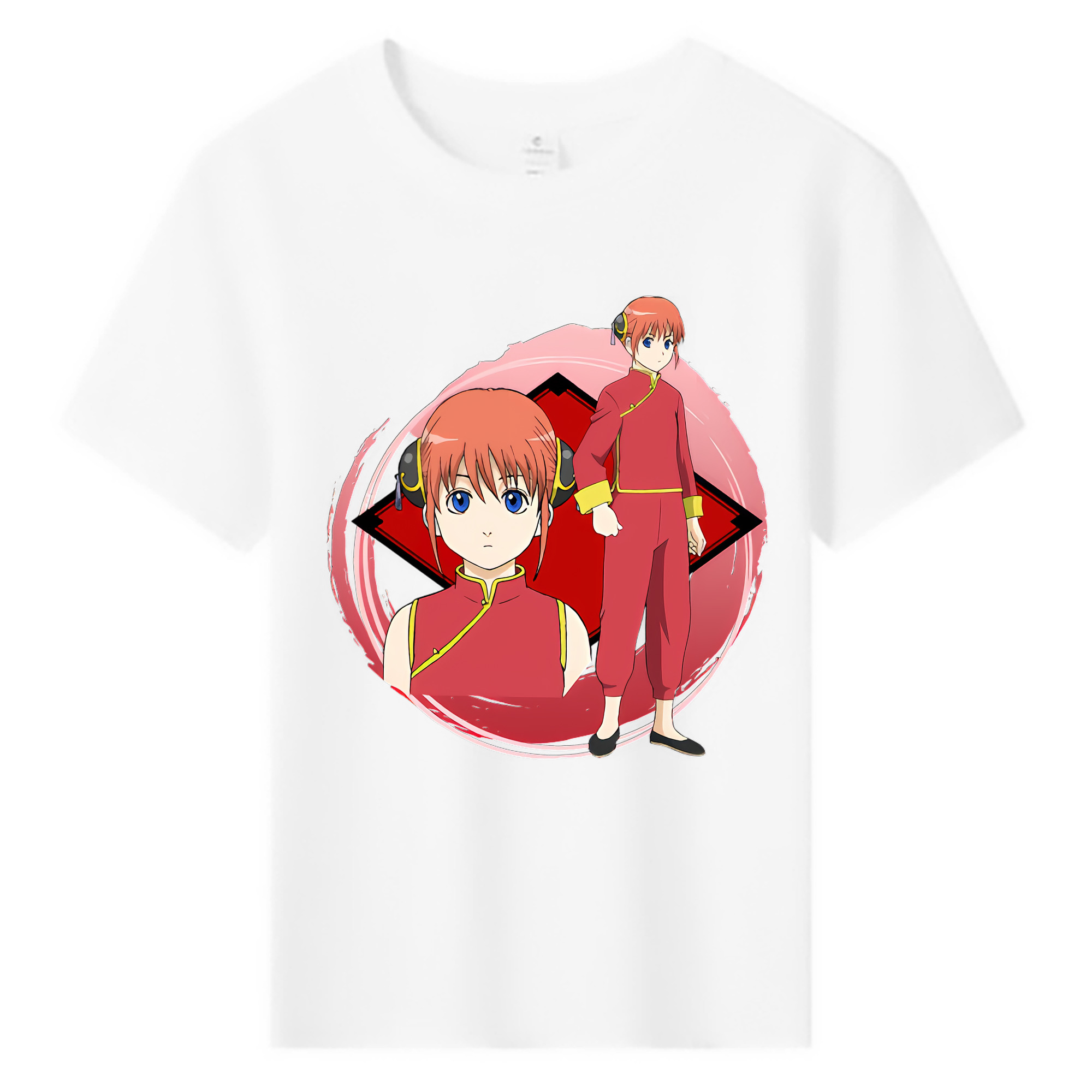 （画像用） ぎんたま 坂田銀時（さかたぎんとき） 神楽 志村新八（しむら しんぱち） GINTAMA Sakata Gintoki Kagura Shimura Shinpachi 綿100％キッズTシャツ（フロントプリント）