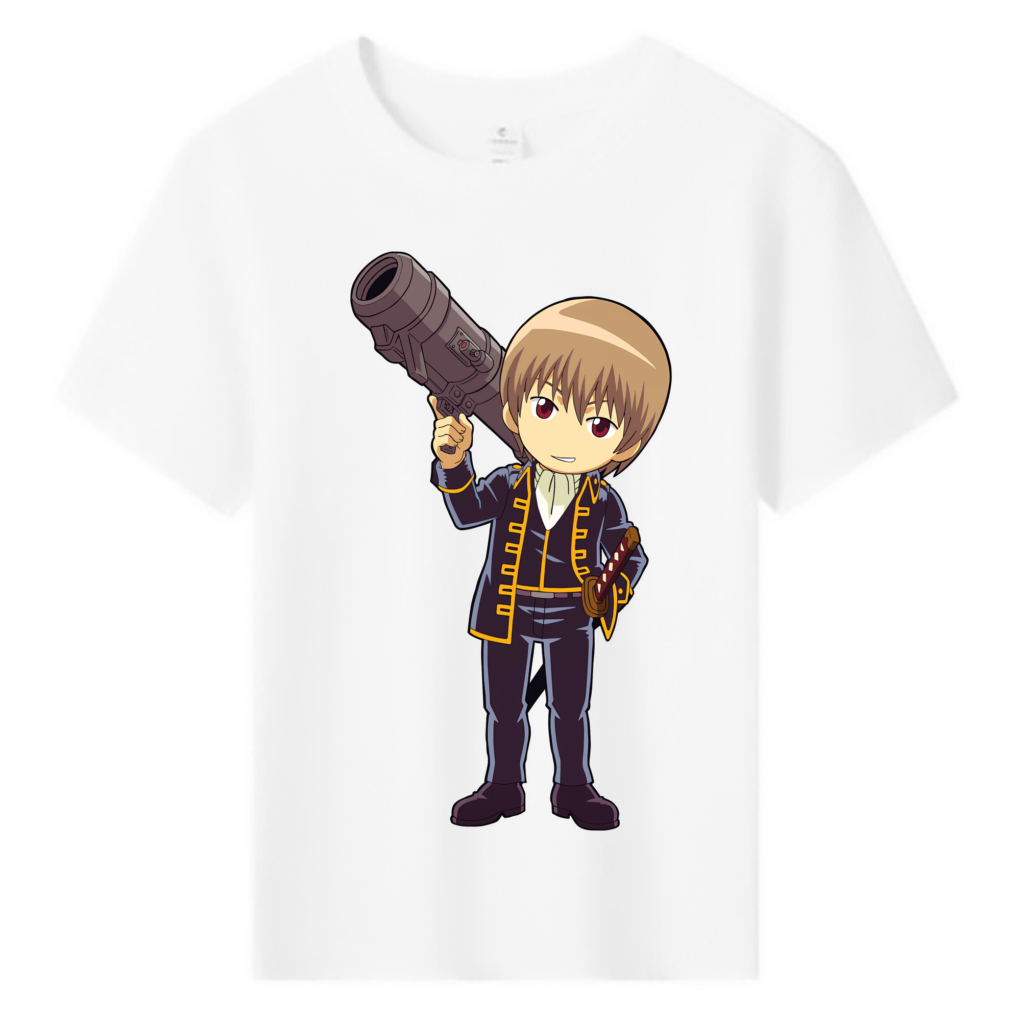 （画像用） ぎんたま 坂田銀時（さかたぎんとき） 神楽 志村新八（しむら しんぱち） GINTAMA Sakata Gintoki Kagura Shimura Shinpachi 綿100％キッズTシャツ（フロントプリント）