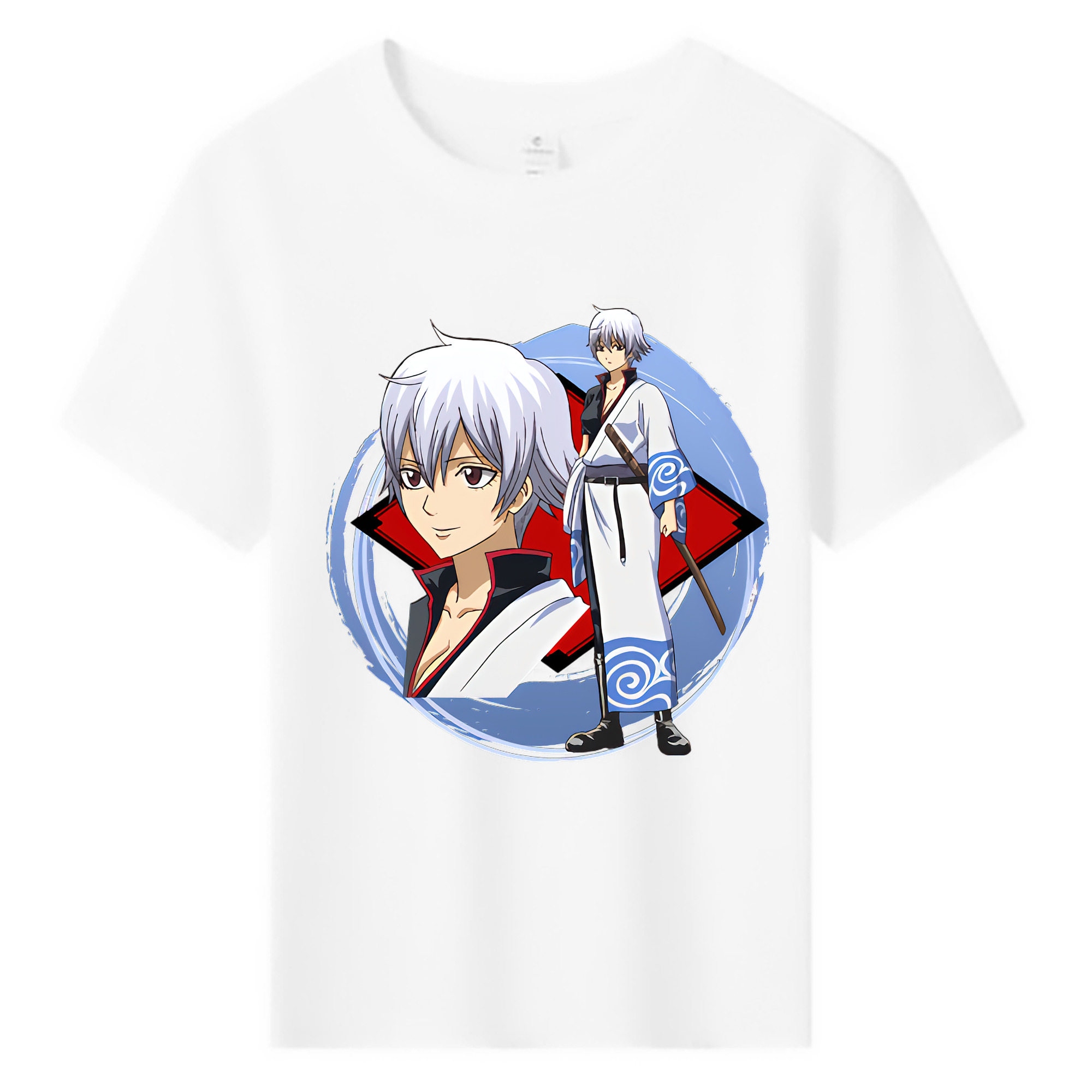 （画像用） ぎんたま 坂田銀時（さかたぎんとき） 神楽 志村新八（しむら しんぱち） GINTAMA Sakata Gintoki Kagura Shimura Shinpachi 綿100％キッズTシャツ（フロントプリント）