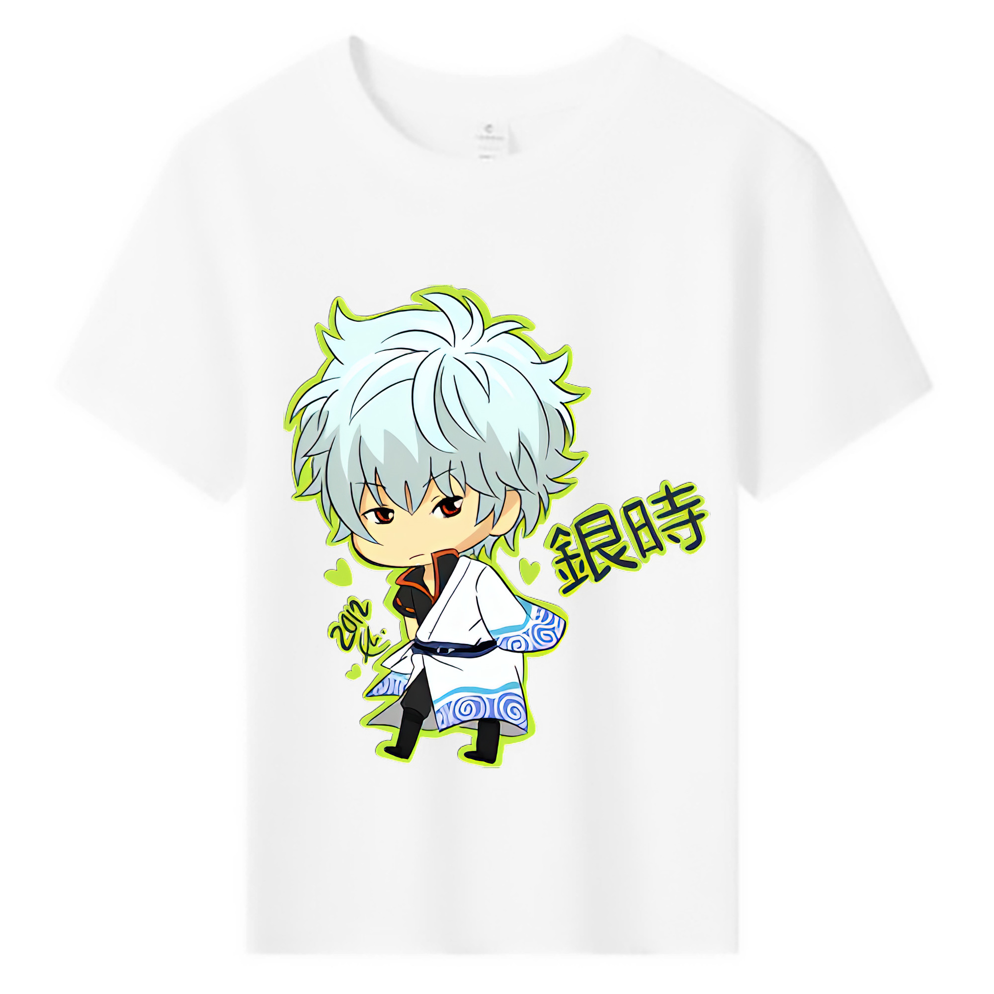 （画像用） ぎんたま 坂田銀時（さかたぎんとき） 神楽 志村新八（しむら しんぱち） GINTAMA Sakata Gintoki Kagura Shimura Shinpachi 綿100％キッズTシャツ（フロントプリント）