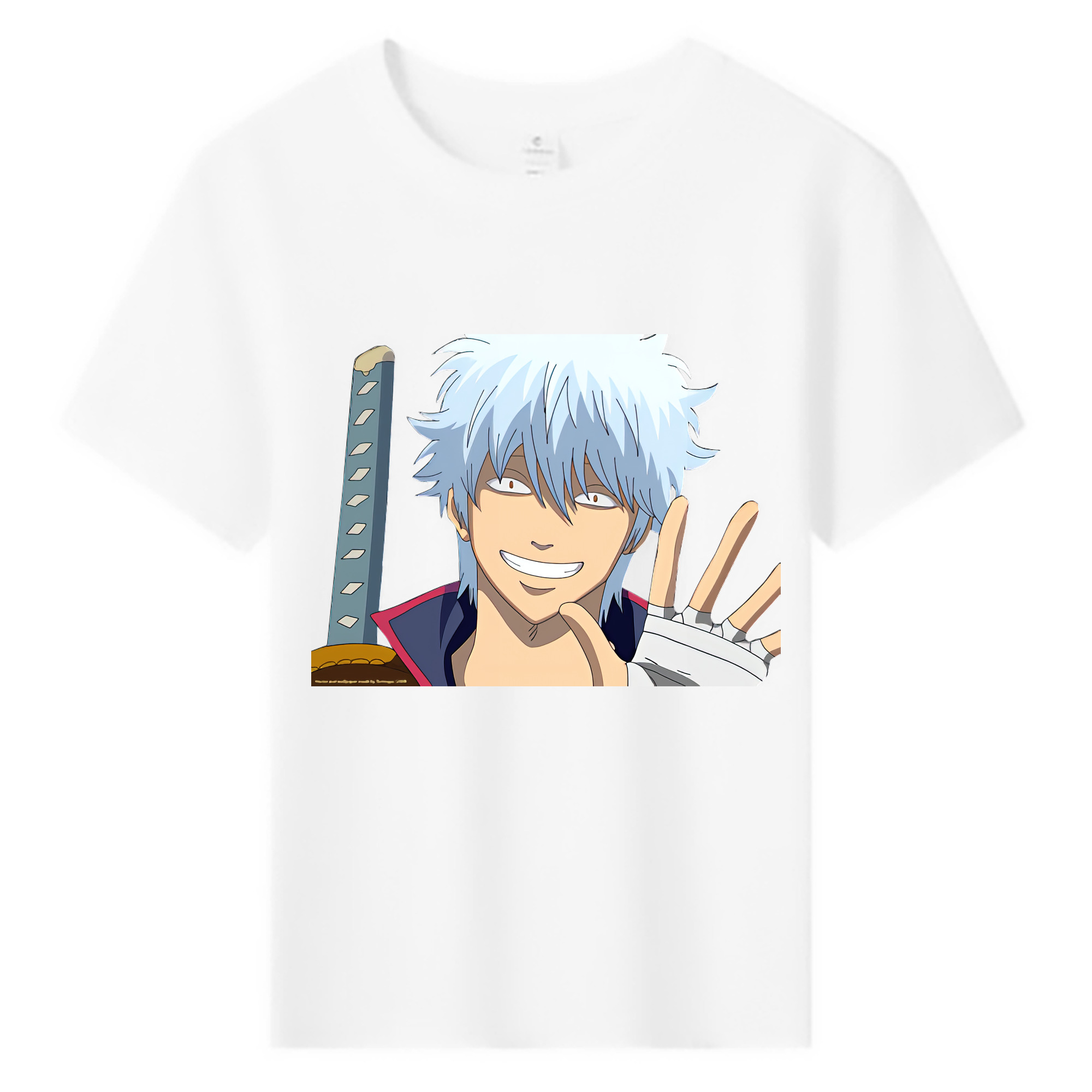 （画像用） ぎんたま 坂田銀時（さかたぎんとき） 神楽 志村新八（しむら しんぱち） GINTAMA Sakata Gintoki Kagura Shimura Shinpachi 綿100％キッズTシャツ（フロントプリント）