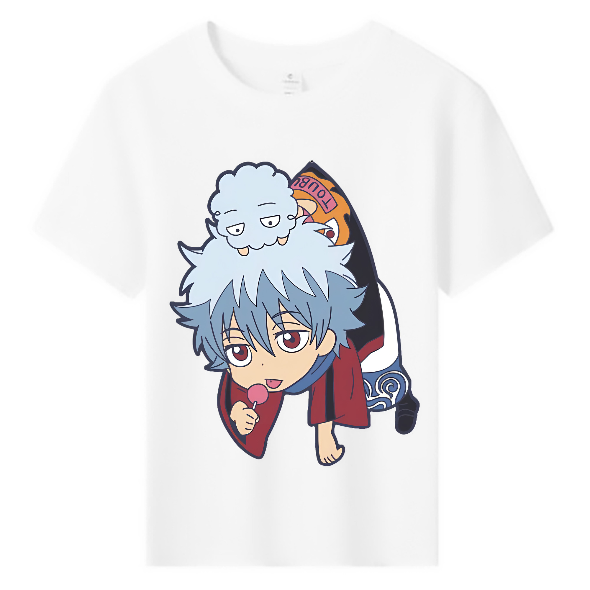 （画像用） ぎんたま 坂田銀時（さかたぎんとき） 神楽 志村新八（しむら しんぱち） GINTAMA Sakata Gintoki Kagura Shimura Shinpachi 綿100％キッズTシャツ（フロントプリント）