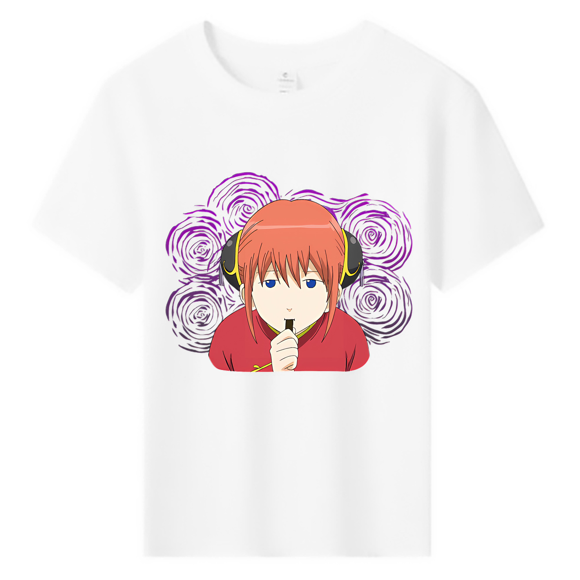 （画像用） ぎんたま 坂田銀時（さかたぎんとき） 神楽 志村新八（しむら しんぱち） GINTAMA Sakata Gintoki Kagura Shimura Shinpachi 綿100％キッズTシャツ（フロントプリント）
