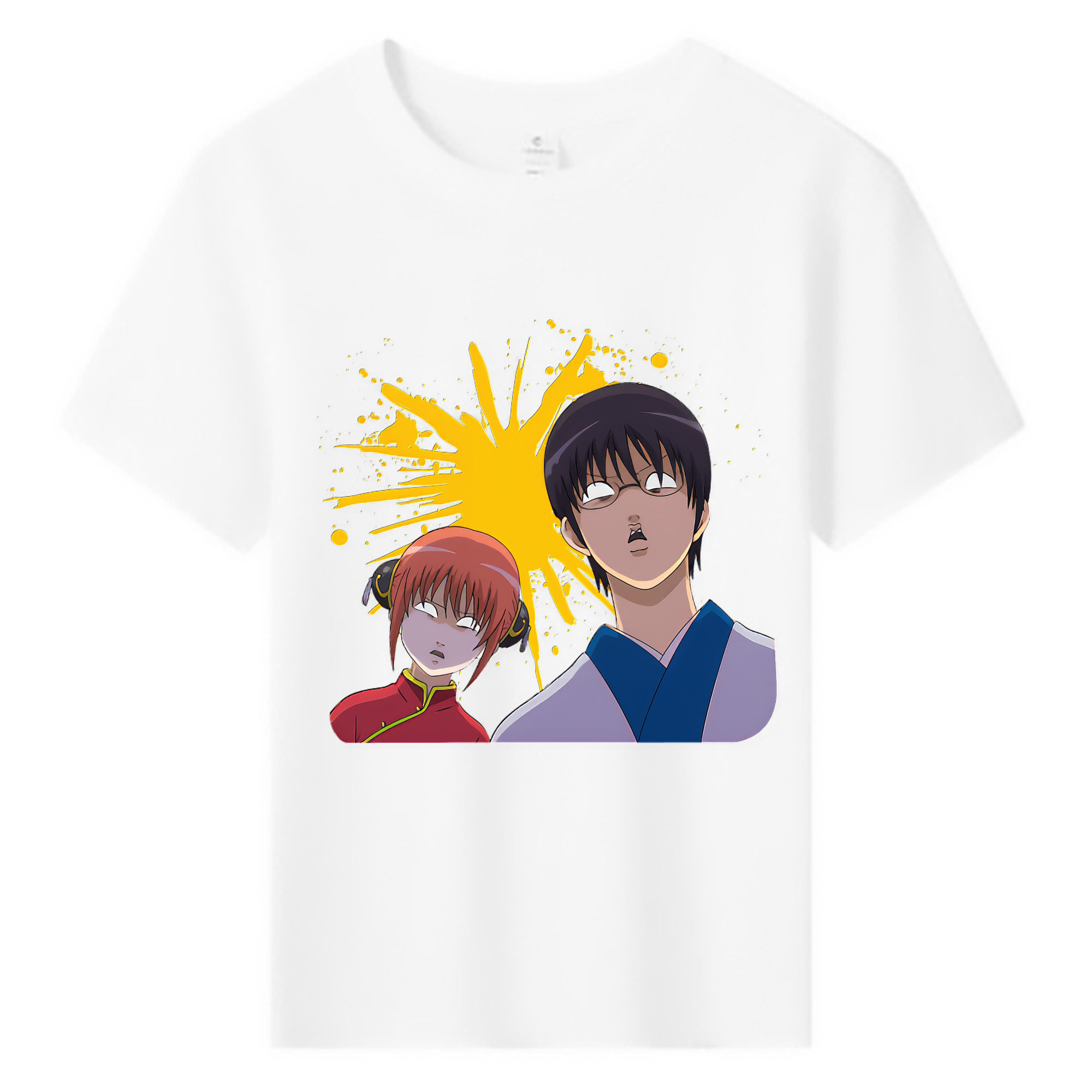 （画像用） ぎんたま 坂田銀時（さかたぎんとき） 神楽 志村新八（しむら しんぱち） GINTAMA Sakata Gintoki Kagura Shimura Shinpachi 綿100％キッズTシャツ（フロントプリント）