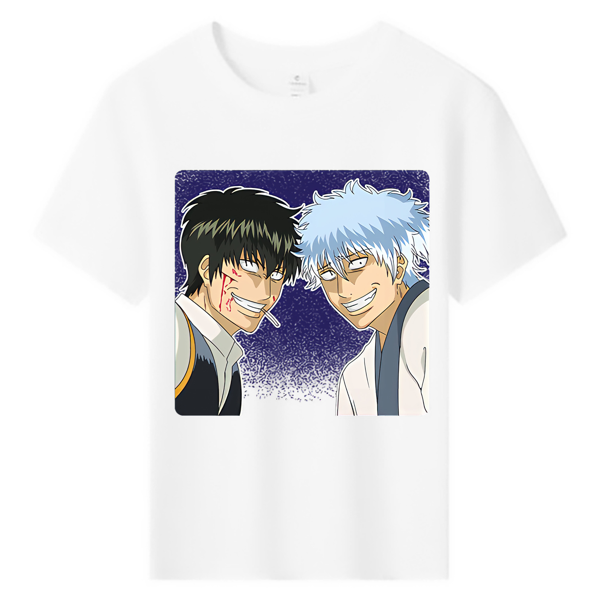 （画像用） ぎんたま 坂田銀時（さかたぎんとき） 神楽 志村新八（しむら しんぱち） GINTAMA Sakata Gintoki Kagura Shimura Shinpachi 綿100％キッズTシャツ（フロントプリント）