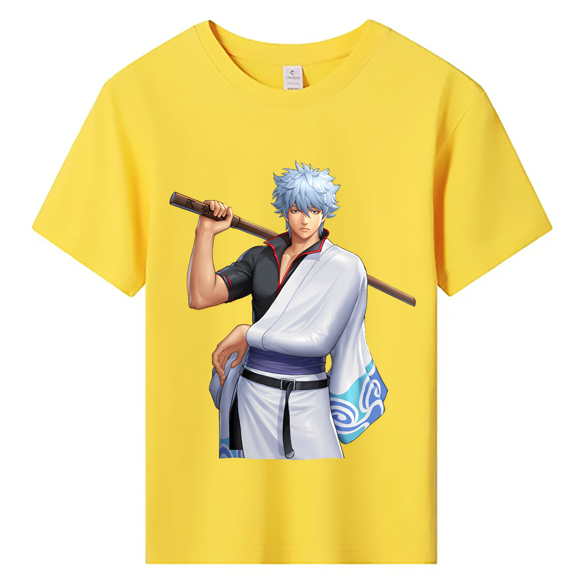 （画像用） ぎんたま 坂田銀時（さかたぎんとき） 神楽 志村新八（しむら しんぱち） GINTAMA Sakata Gintoki Kagura Shimura Shinpachi 綿100％キッズTシャツ（フロントプリント）