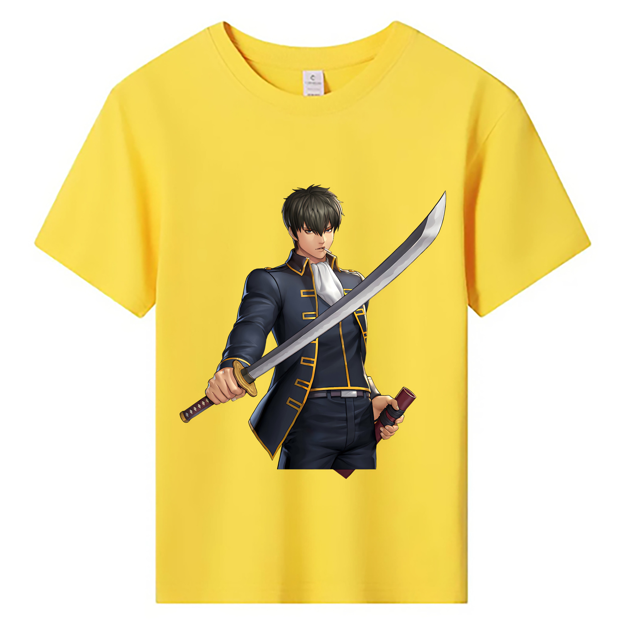 （画像用） ぎんたま 坂田銀時（さかたぎんとき） 神楽 志村新八（しむら しんぱち） GINTAMA Sakata Gintoki Kagura Shimura Shinpachi 綿100％キッズTシャツ（フロントプリント）