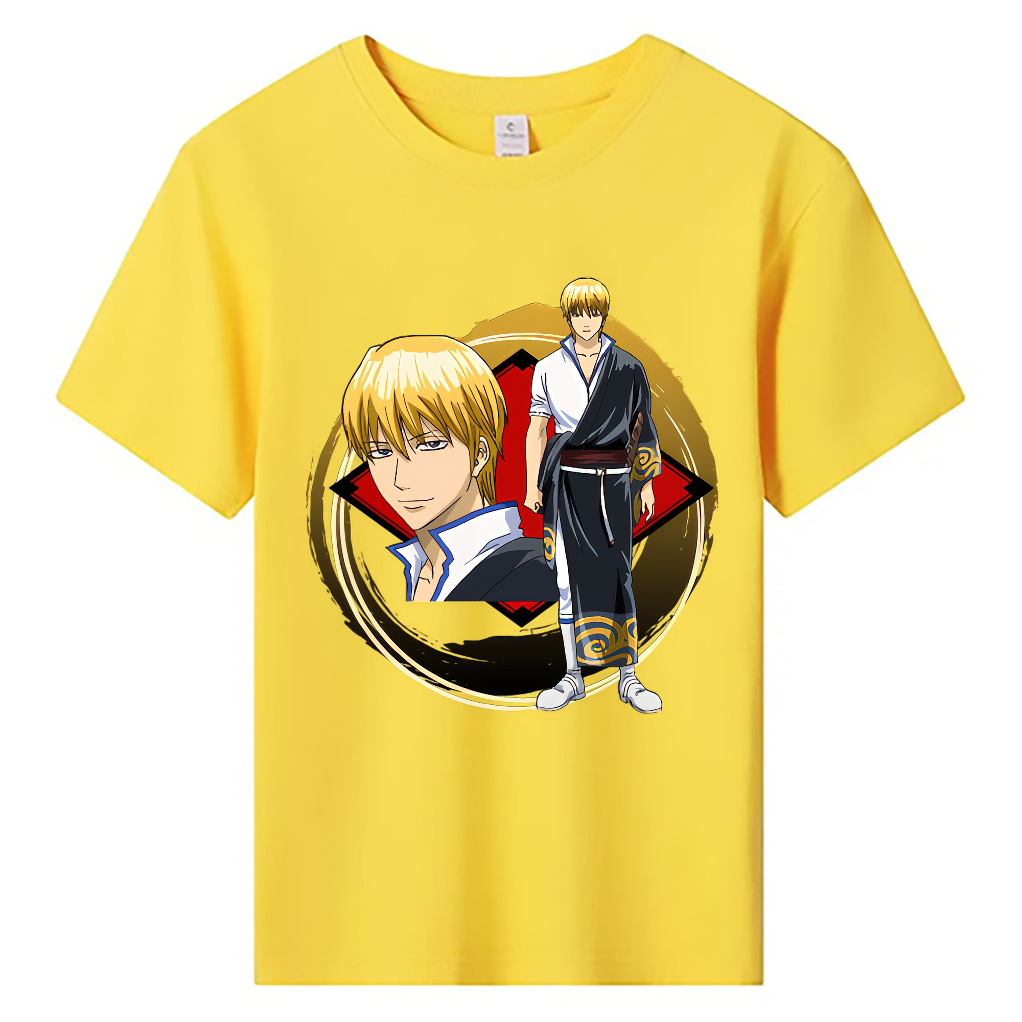 （画像用） ぎんたま 坂田銀時（さかたぎんとき） 神楽 志村新八（しむら しんぱち） GINTAMA Sakata Gintoki Kagura Shimura Shinpachi 綿100％キッズTシャツ（フロントプリント）