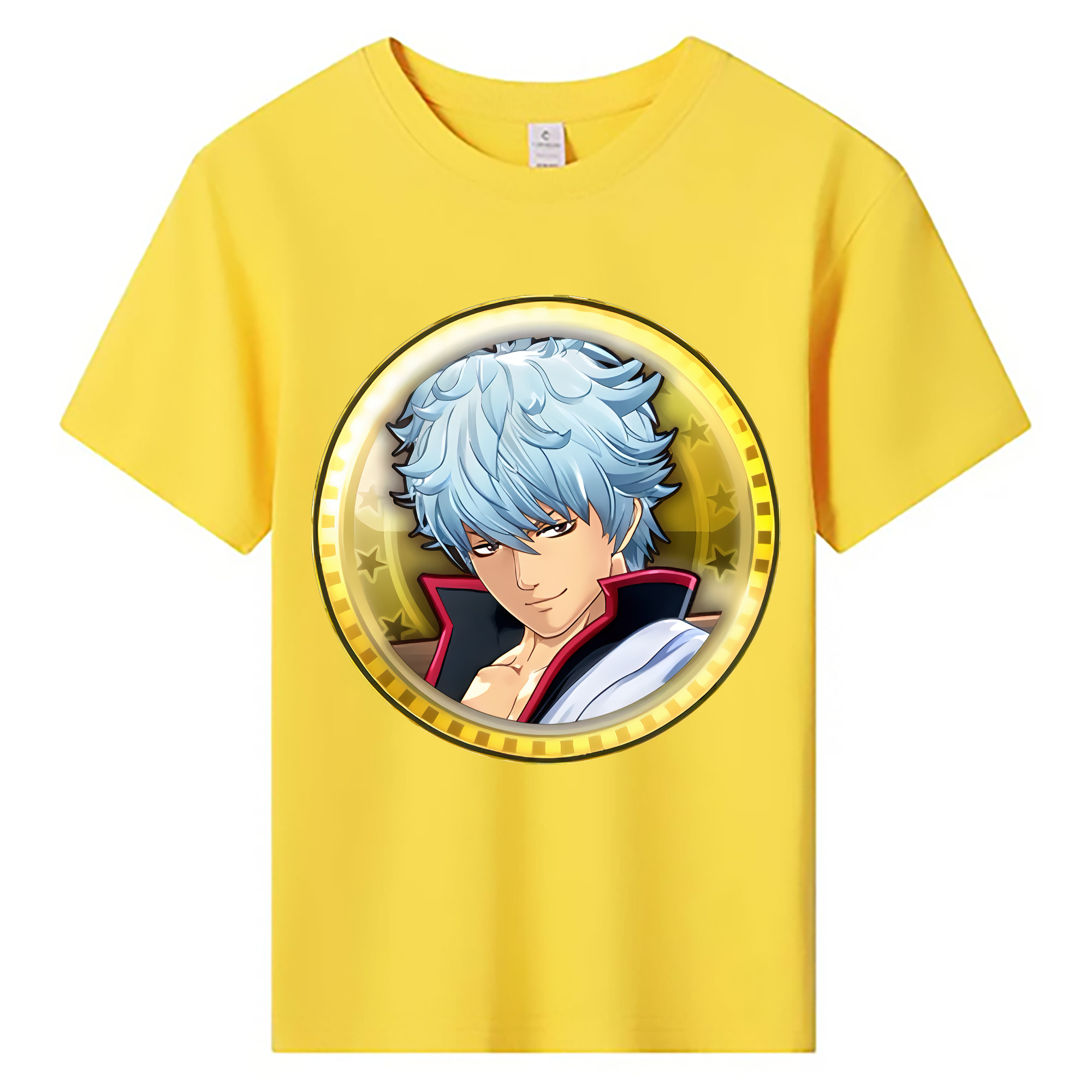 （画像用） ぎんたま 坂田銀時（さかたぎんとき） 神楽 志村新八（しむら しんぱち） GINTAMA Sakata Gintoki Kagura Shimura Shinpachi 綿100％キッズTシャツ（フロントプリント）