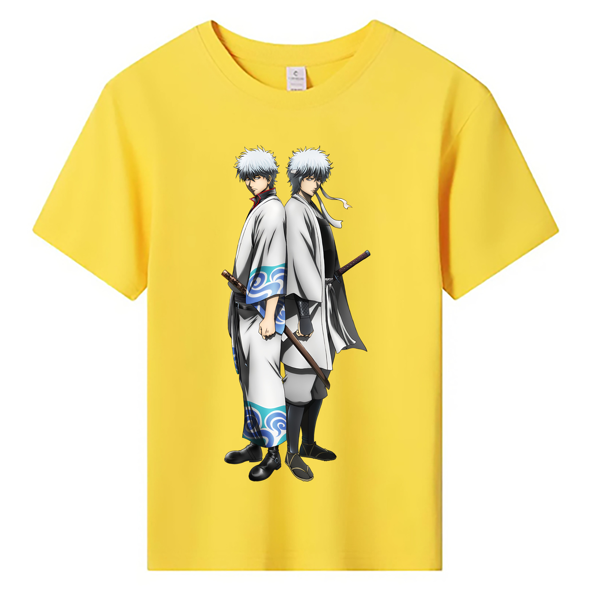 （画像用） ぎんたま 坂田銀時（さかたぎんとき） 神楽 志村新八（しむら しんぱち） GINTAMA Sakata Gintoki Kagura Shimura Shinpachi 綿100％キッズTシャツ（フロントプリント）