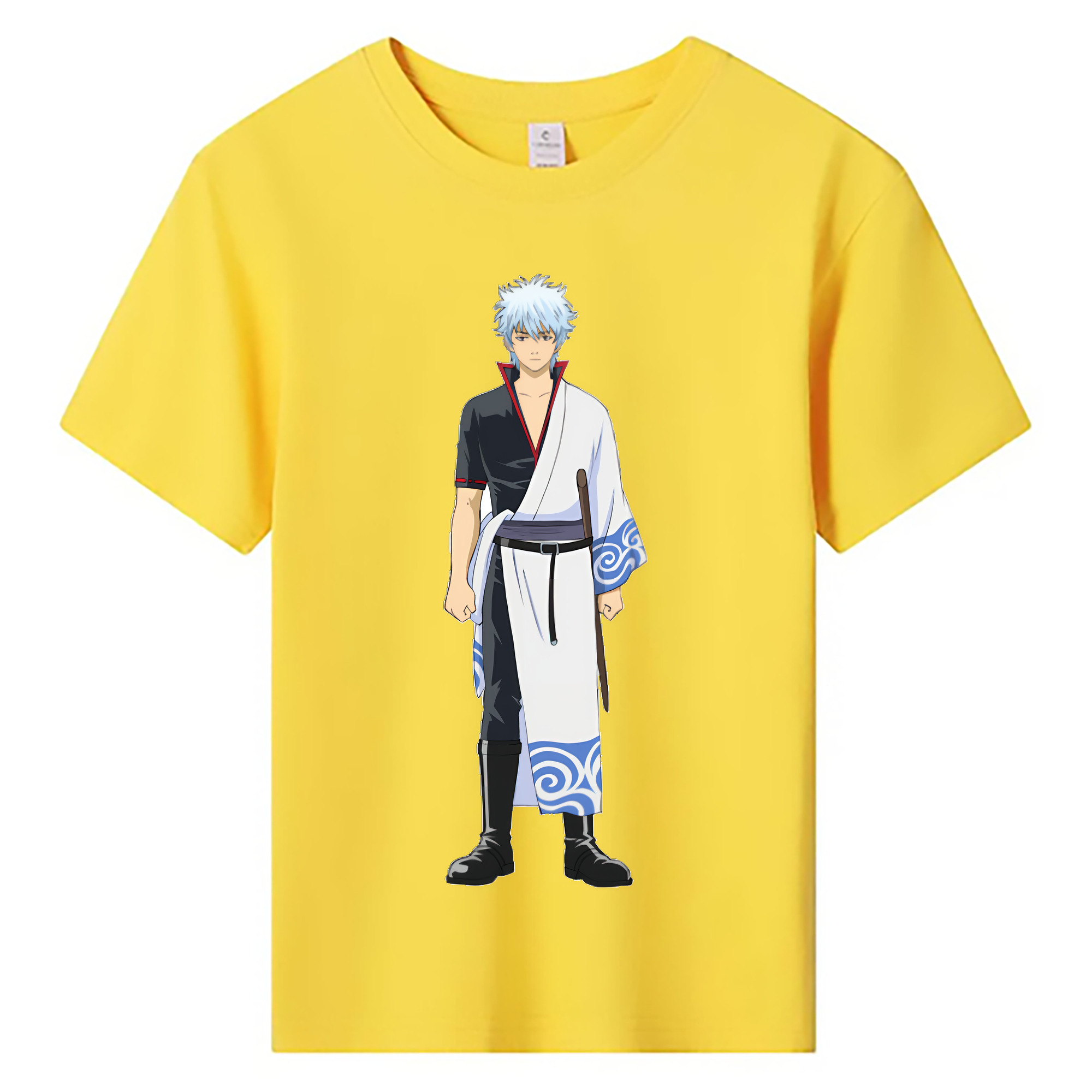 （画像用） ぎんたま 坂田銀時（さかたぎんとき） 神楽 志村新八（しむら しんぱち） GINTAMA Sakata Gintoki Kagura Shimura Shinpachi 綿100％キッズTシャツ（フロントプリント）
