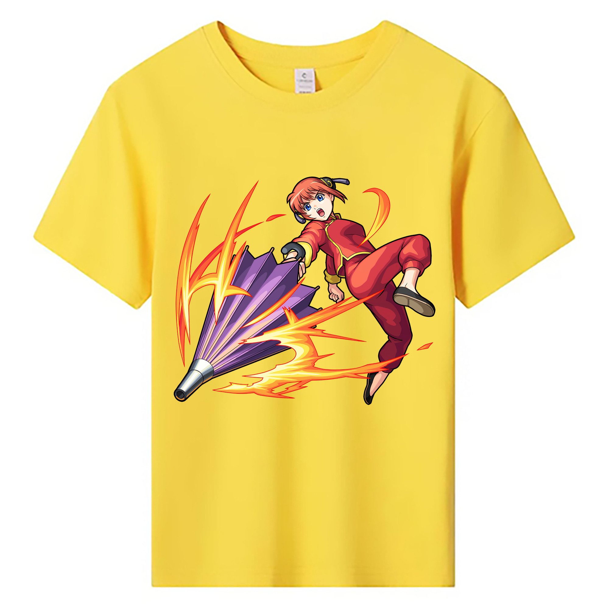 （画像用） ぎんたま 坂田銀時（さかたぎんとき） 神楽 志村新八（しむら しんぱち） GINTAMA Sakata Gintoki Kagura Shimura Shinpachi 綿100％キッズTシャツ（フロントプリント）