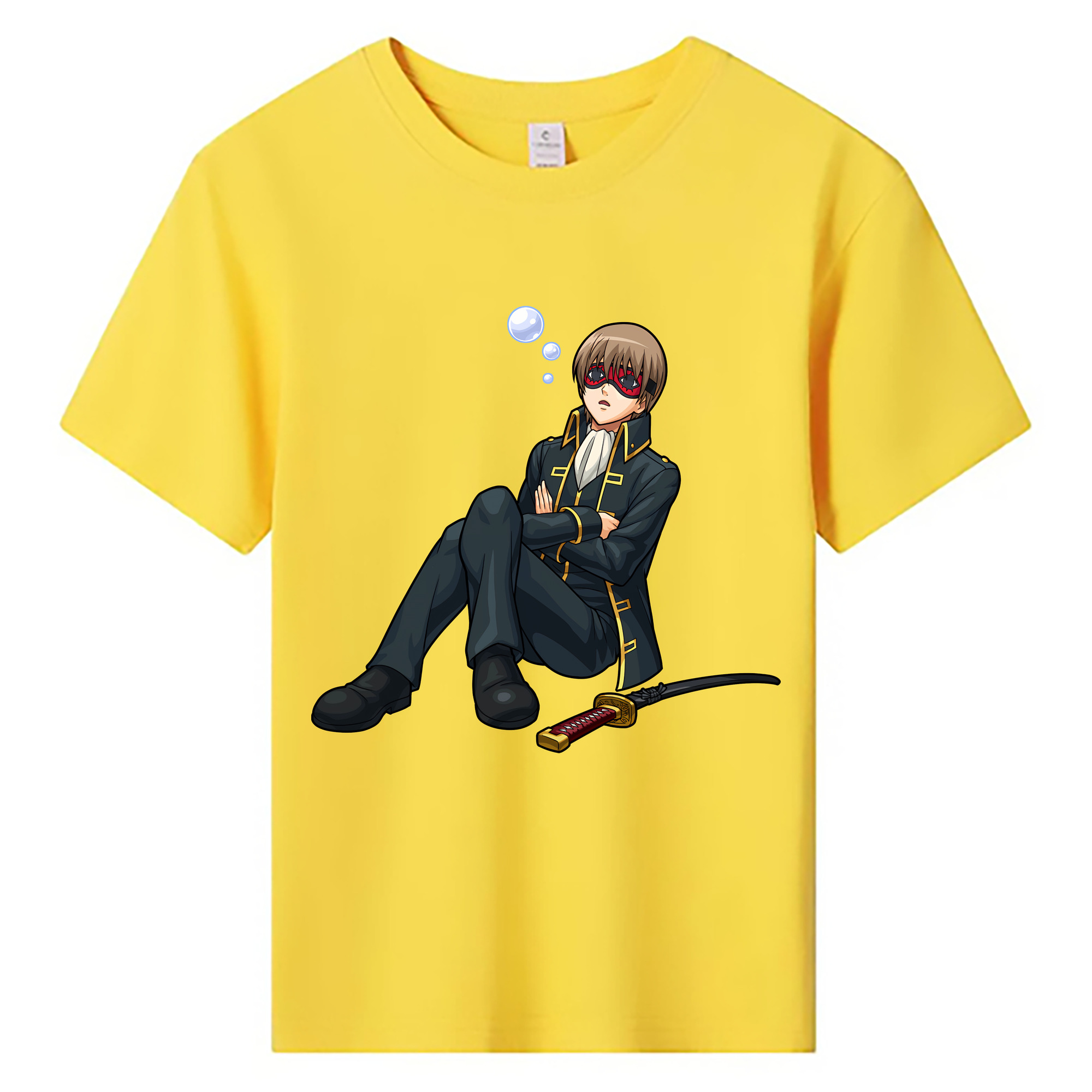 （画像用） ぎんたま 坂田銀時（さかたぎんとき） 神楽 志村新八（しむら しんぱち） GINTAMA Sakata Gintoki Kagura Shimura Shinpachi 綿100％キッズTシャツ（フロントプリント）