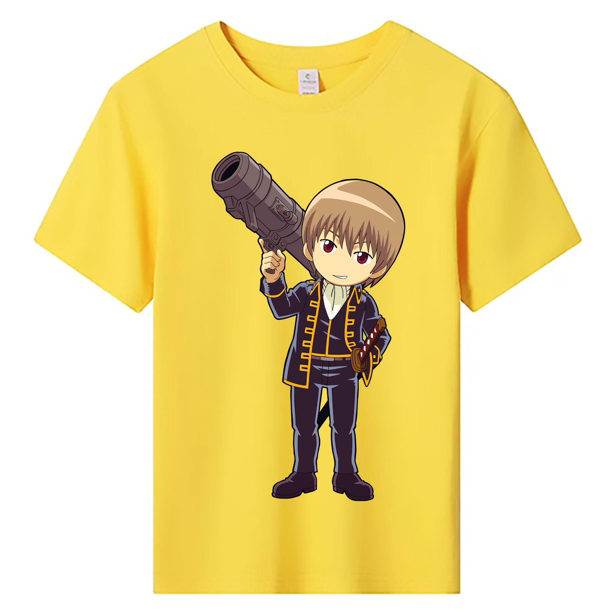 （画像用） ぎんたま 坂田銀時（さかたぎんとき） 神楽 志村新八（しむら しんぱち） GINTAMA Sakata Gintoki Kagura Shimura Shinpachi 綿100％キッズTシャツ（フロントプリント）