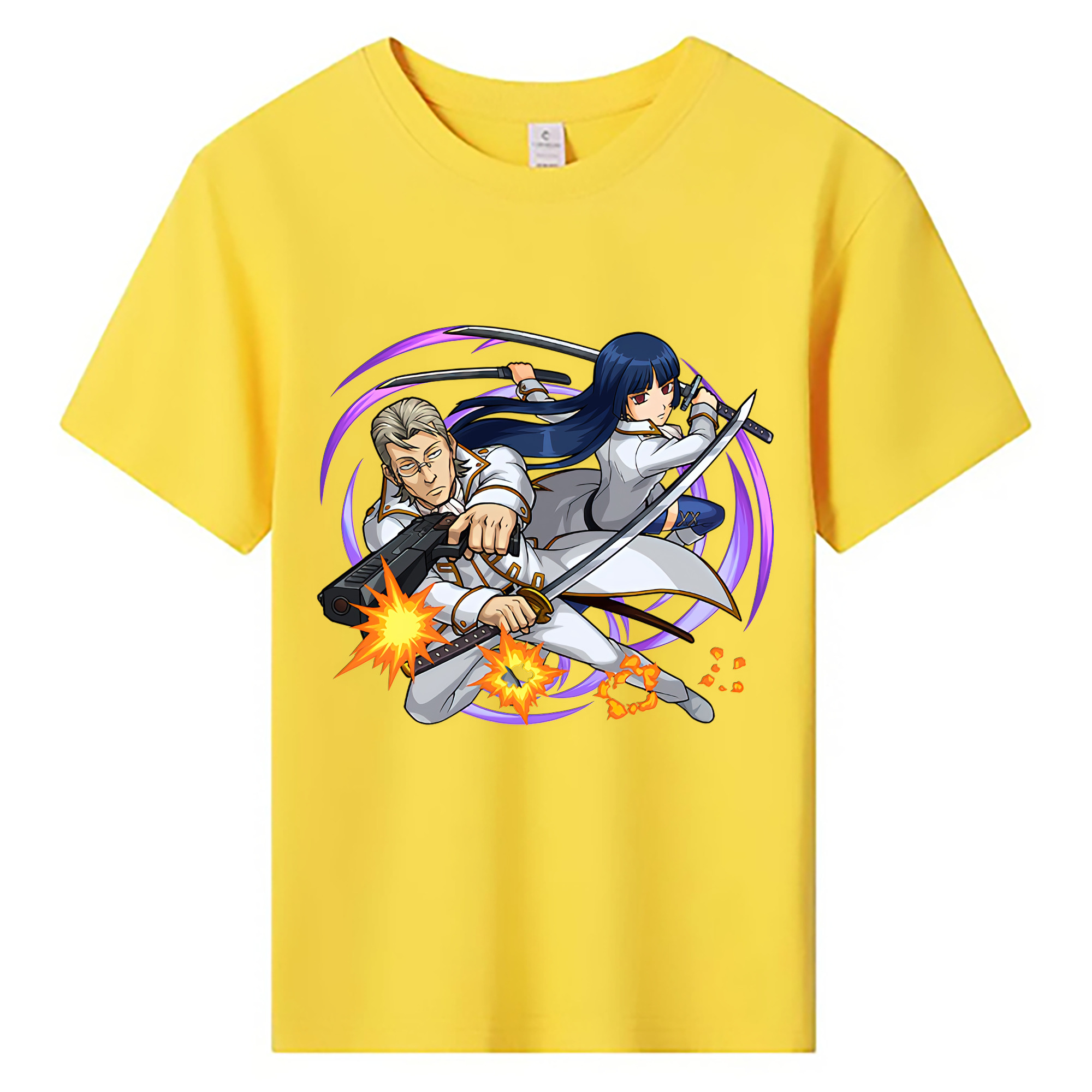 （画像用） ぎんたま 坂田銀時（さかたぎんとき） 神楽 志村新八（しむら しんぱち） GINTAMA Sakata Gintoki Kagura Shimura Shinpachi 綿100％キッズTシャツ（フロントプリント）