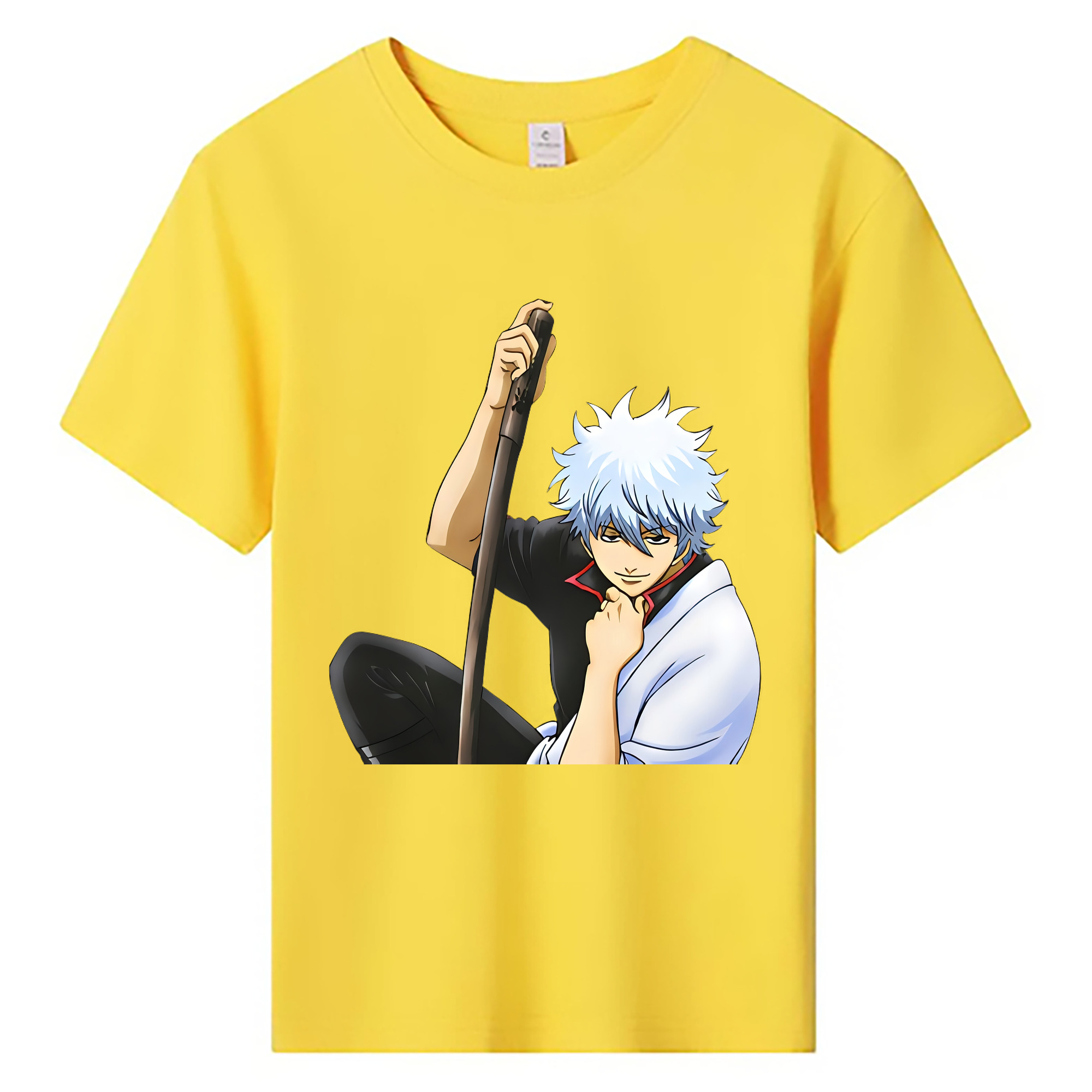（画像用） ぎんたま 坂田銀時（さかたぎんとき） 神楽 志村新八（しむら しんぱち） GINTAMA Sakata Gintoki Kagura Shimura Shinpachi 綿100％キッズTシャツ（フロントプリント）
