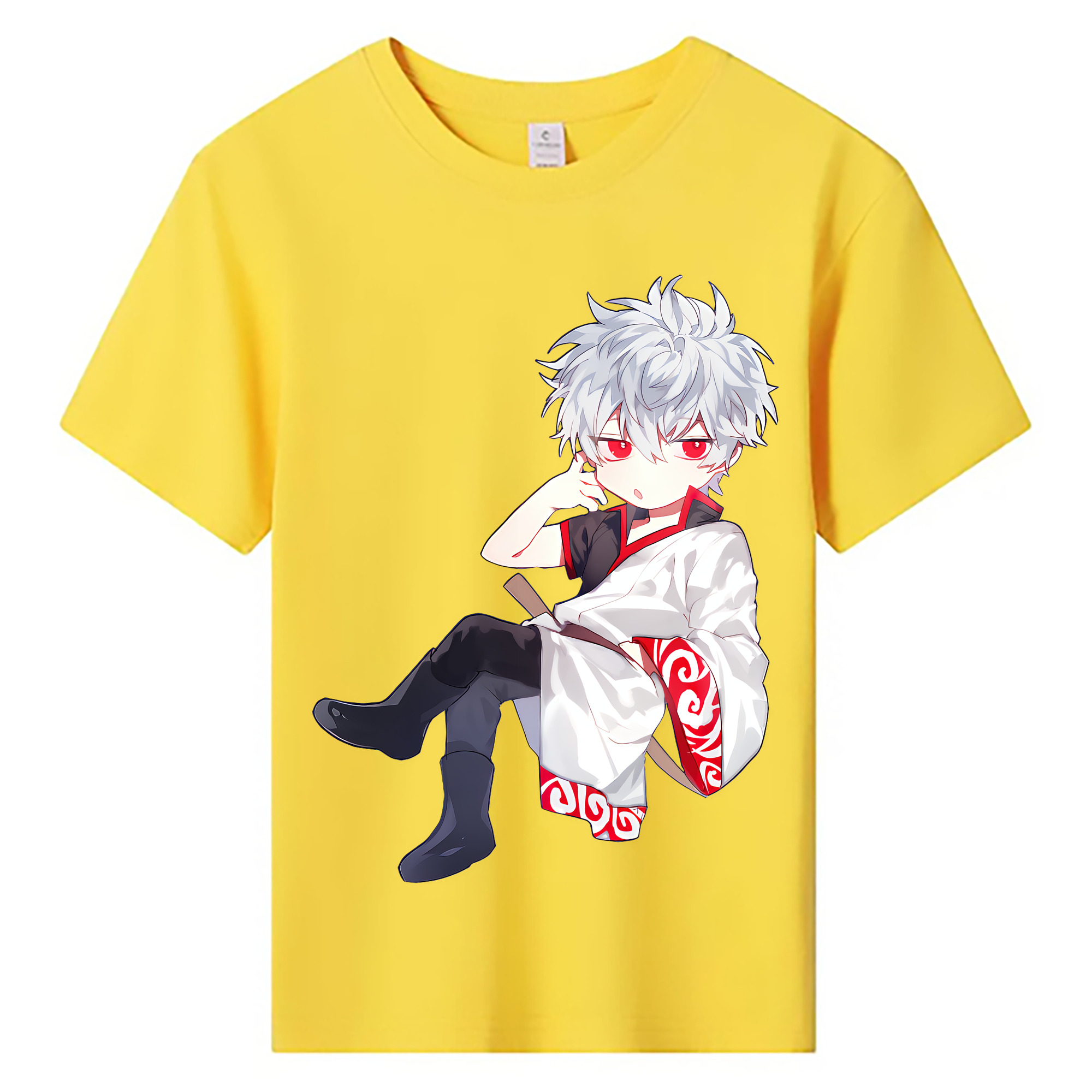 （画像用） ぎんたま 坂田銀時（さかたぎんとき） 神楽 志村新八（しむら しんぱち） GINTAMA Sakata Gintoki Kagura Shimura Shinpachi 綿100％キッズTシャツ（フロントプリント）