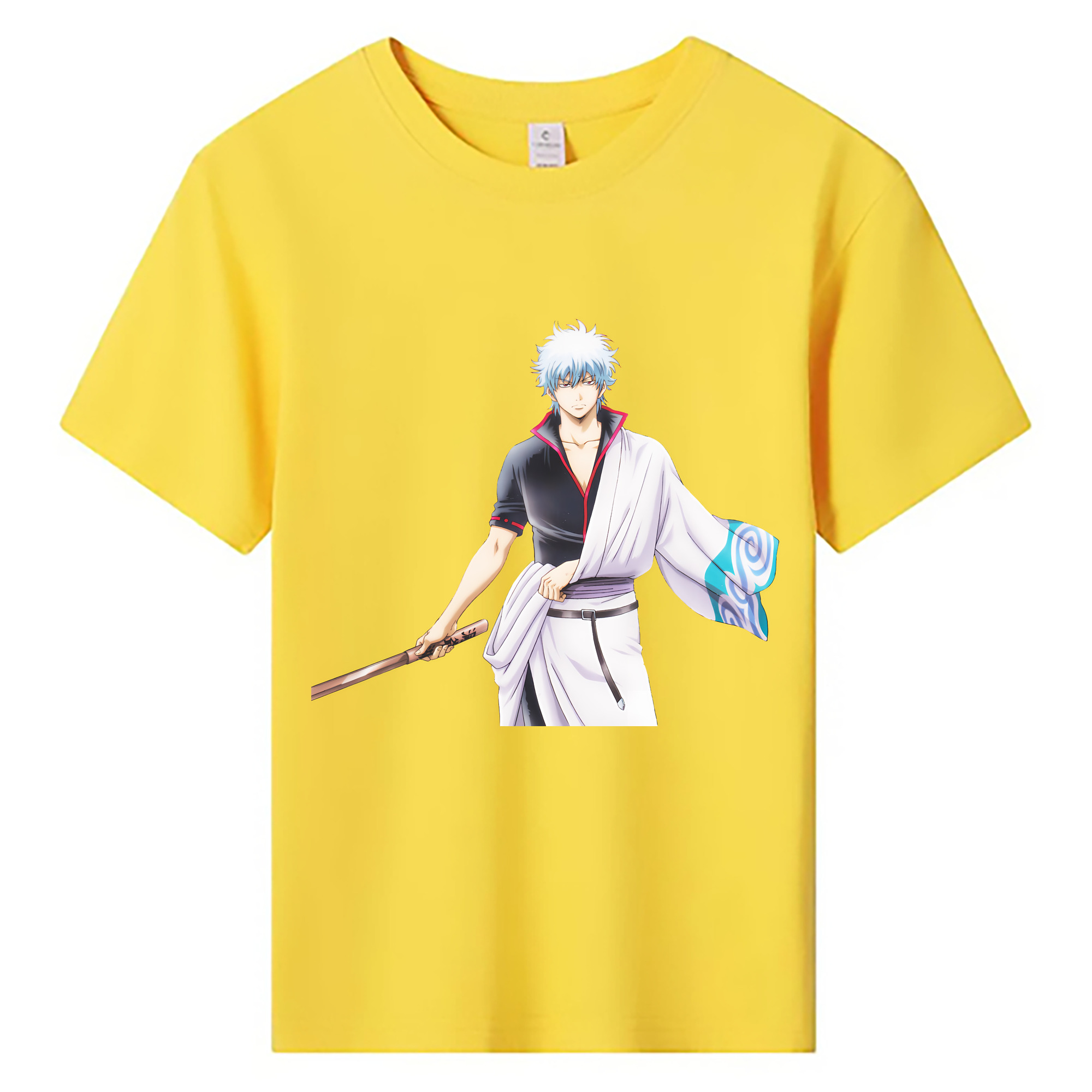 （画像用） ぎんたま 坂田銀時（さかたぎんとき） 神楽 志村新八（しむら しんぱち） GINTAMA Sakata Gintoki Kagura Shimura Shinpachi 綿100％キッズTシャツ（フロントプリント）