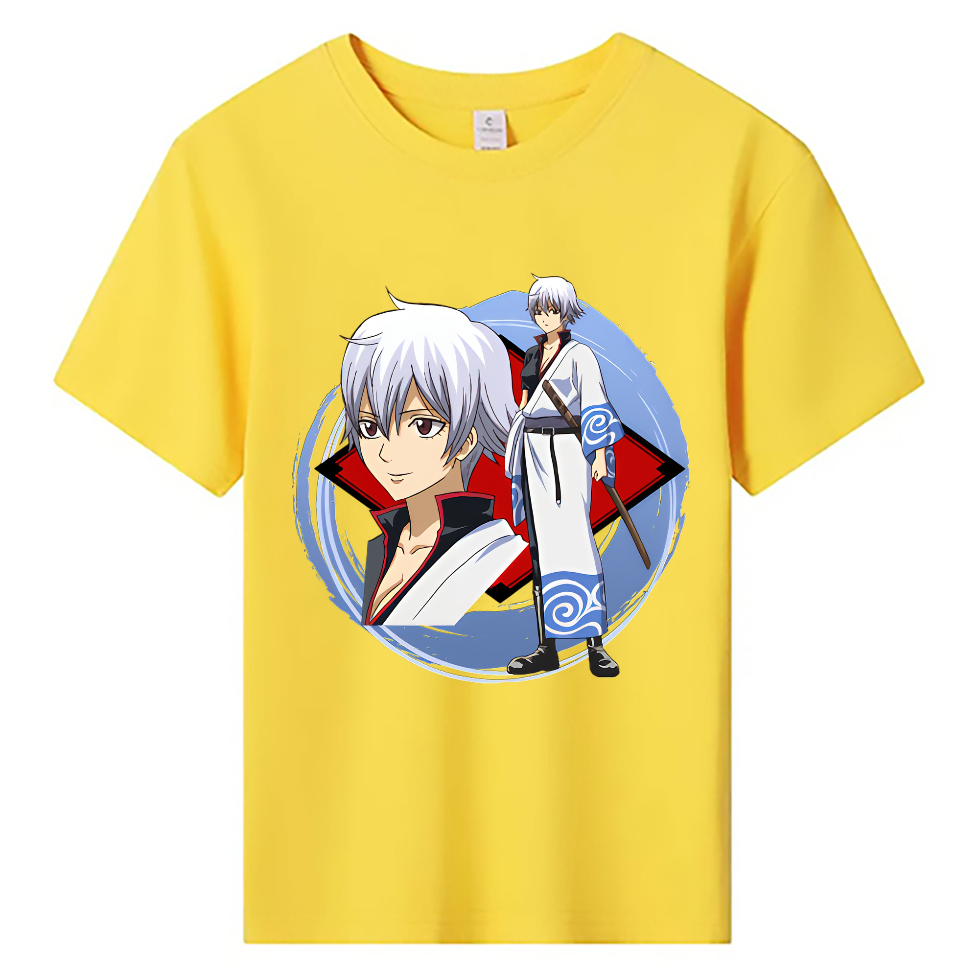 （画像用） ぎんたま 坂田銀時（さかたぎんとき） 神楽 志村新八（しむら しんぱち） GINTAMA Sakata Gintoki Kagura Shimura Shinpachi 綿100％キッズTシャツ（フロントプリント）