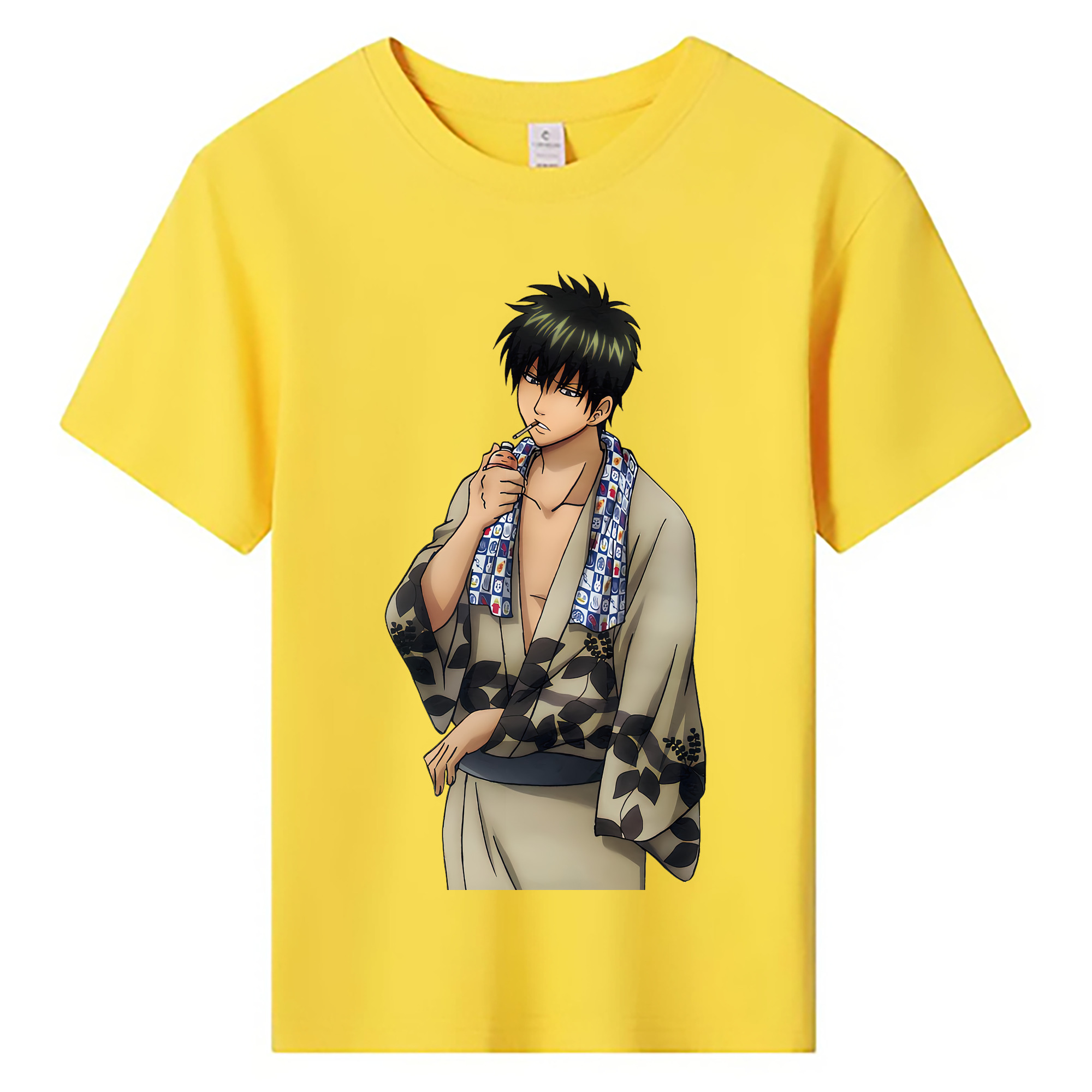 （画像用） ぎんたま 坂田銀時（さかたぎんとき） 神楽 志村新八（しむら しんぱち） GINTAMA Sakata Gintoki Kagura Shimura Shinpachi 綿100％キッズTシャツ（フロントプリント）