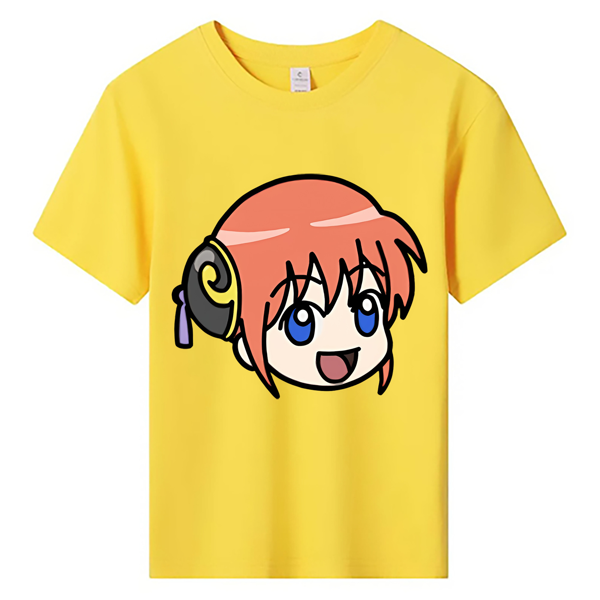 （画像用） ぎんたま 坂田銀時（さかたぎんとき） 神楽 志村新八（しむら しんぱち） GINTAMA Sakata Gintoki Kagura Shimura Shinpachi 綿100％キッズTシャツ（フロントプリント）
