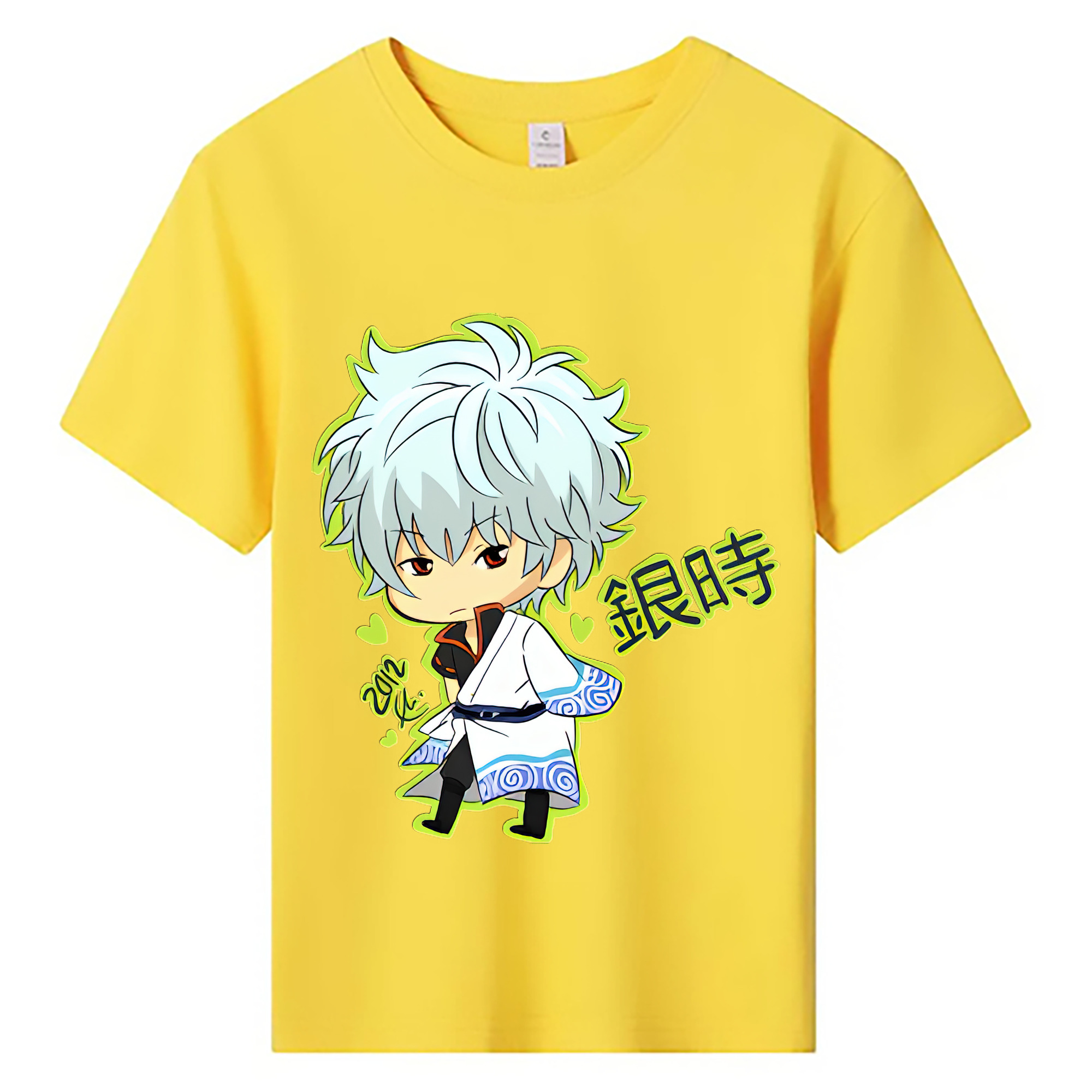 （画像用） ぎんたま 坂田銀時（さかたぎんとき） 神楽 志村新八（しむら しんぱち） GINTAMA Sakata Gintoki Kagura Shimura Shinpachi 綿100％キッズTシャツ（フロントプリント）