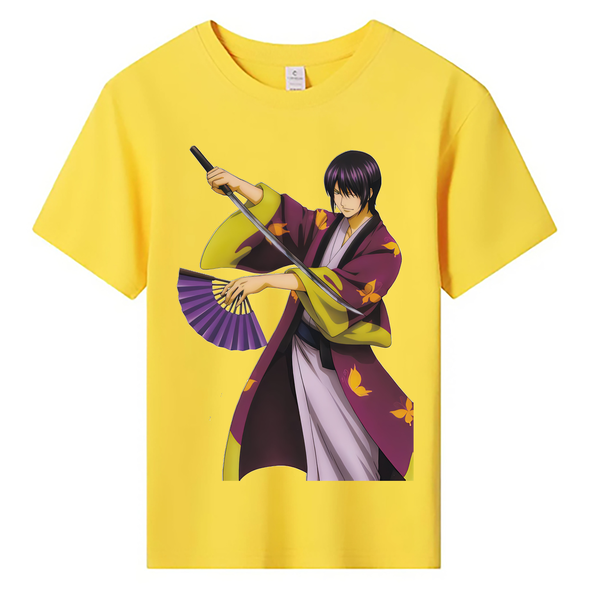 （画像用） ぎんたま 坂田銀時（さかたぎんとき） 神楽 志村新八（しむら しんぱち） GINTAMA Sakata Gintoki Kagura Shimura Shinpachi 綿100％キッズTシャツ（フロントプリント）