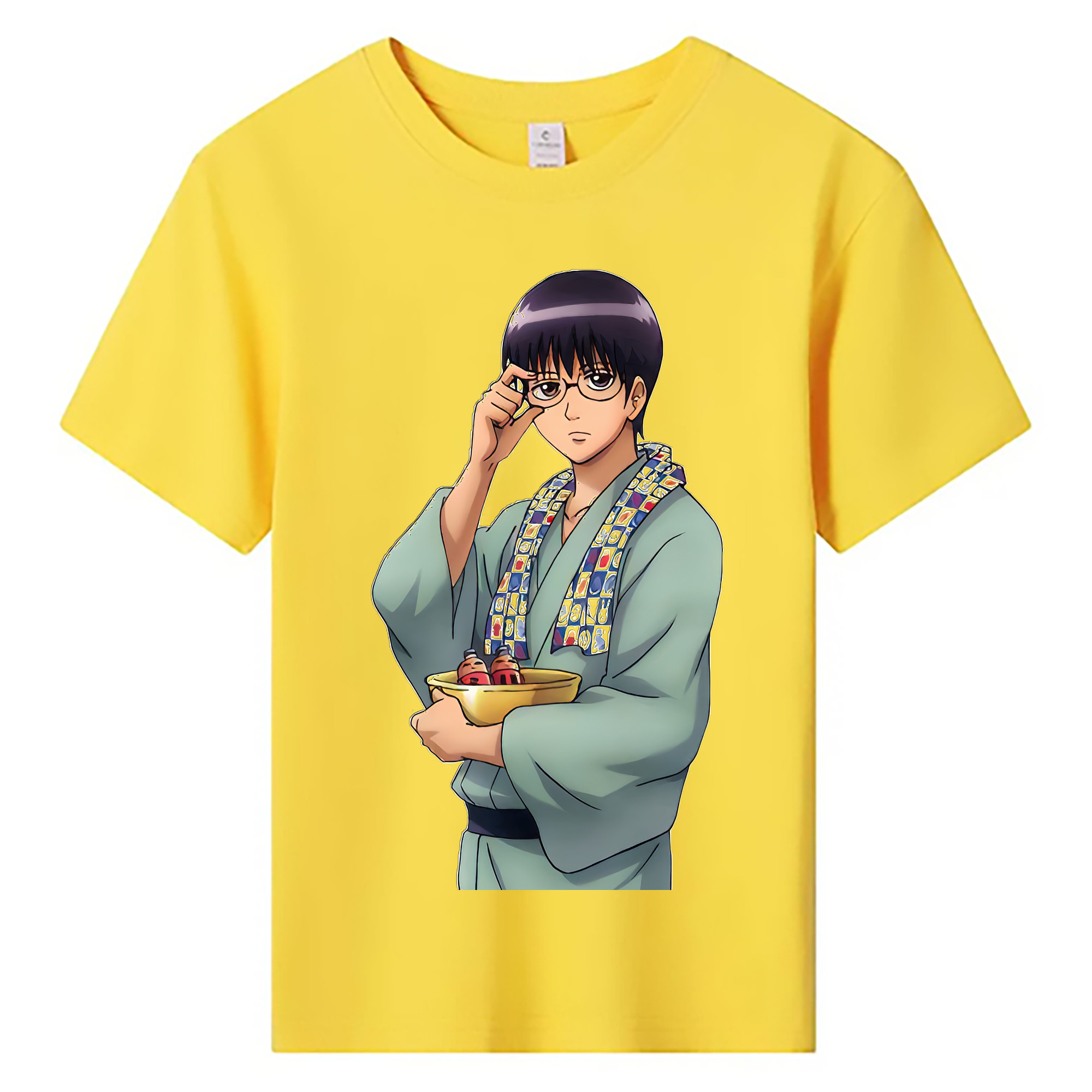 （画像用） ぎんたま 坂田銀時（さかたぎんとき） 神楽 志村新八（しむら しんぱち） GINTAMA Sakata Gintoki Kagura Shimura Shinpachi 綿100％キッズTシャツ（フロントプリント）