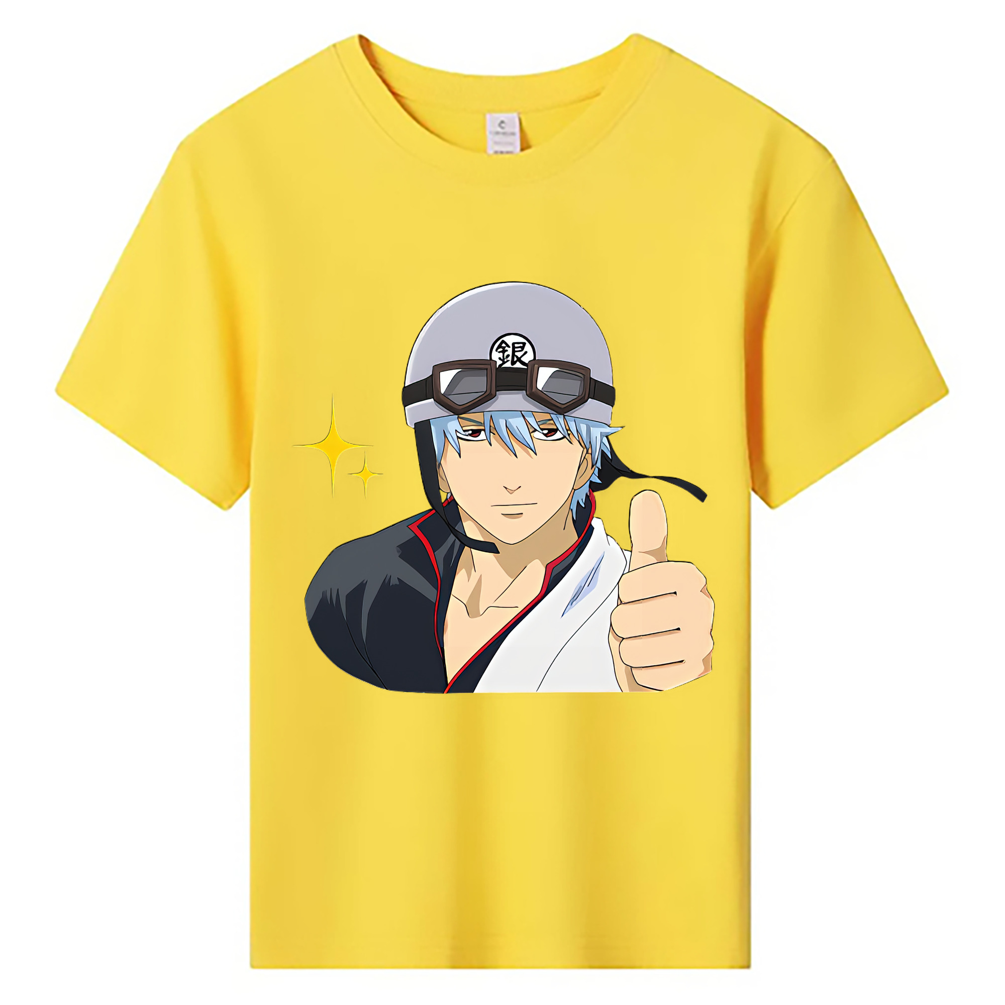 （画像用） ぎんたま 坂田銀時（さかたぎんとき） 神楽 志村新八（しむら しんぱち） GINTAMA Sakata Gintoki Kagura Shimura Shinpachi 綿100％キッズTシャツ（フロントプリント）