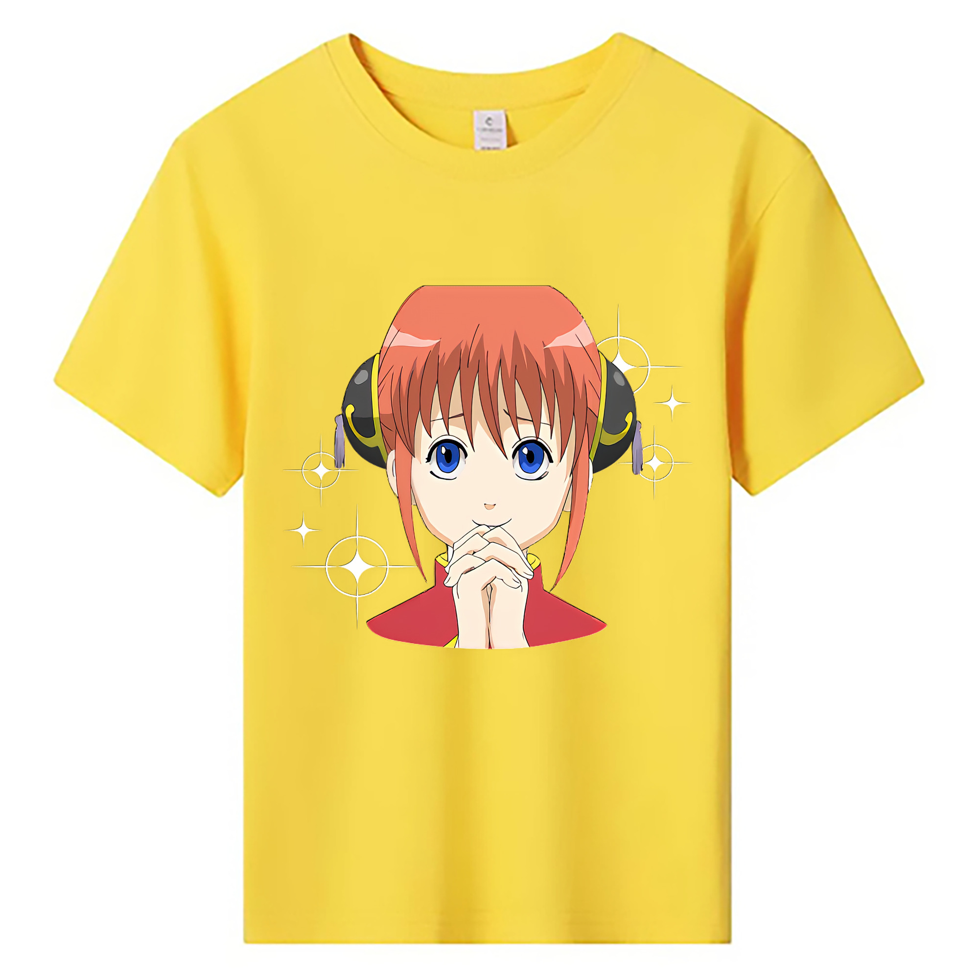 （画像用） ぎんたま 坂田銀時（さかたぎんとき） 神楽 志村新八（しむら しんぱち） GINTAMA Sakata Gintoki Kagura Shimura Shinpachi 綿100％キッズTシャツ（フロントプリント）