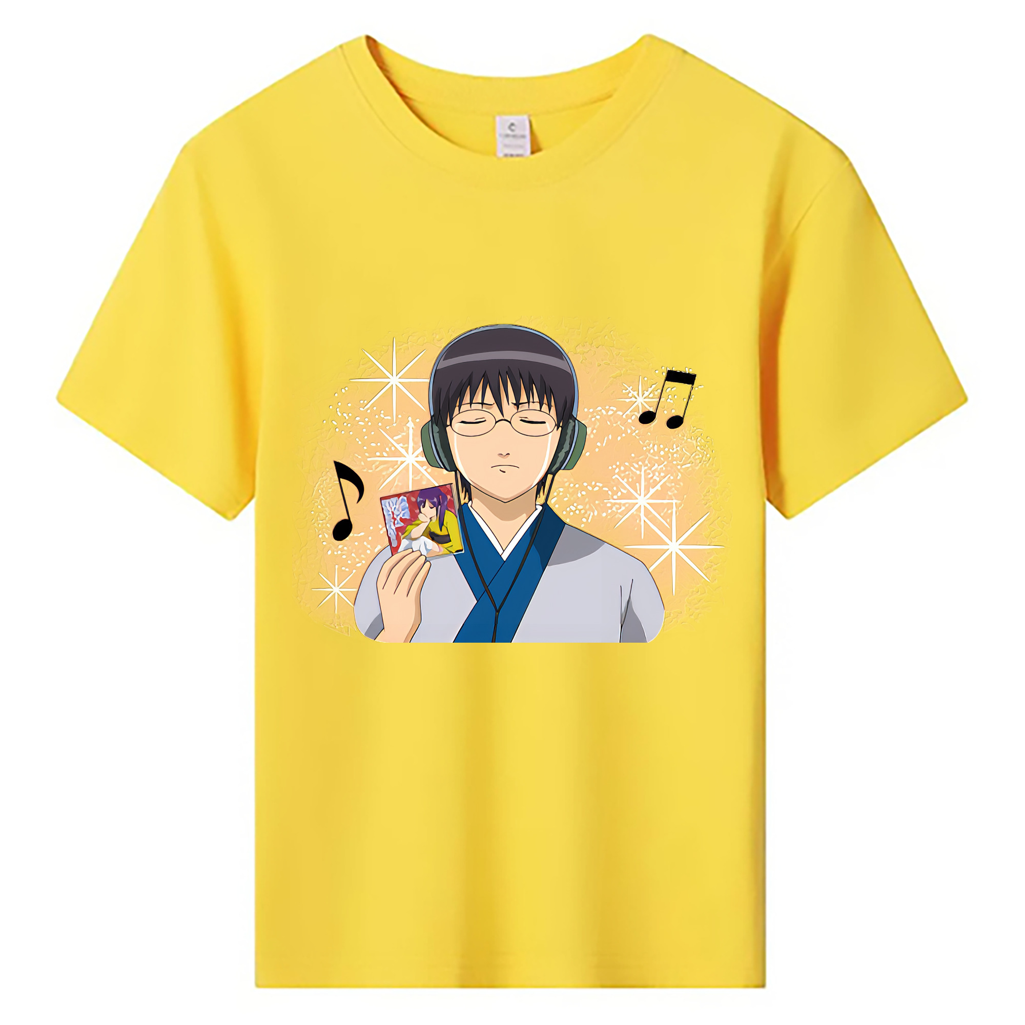 （画像用） ぎんたま 坂田銀時（さかたぎんとき） 神楽 志村新八（しむら しんぱち） GINTAMA Sakata Gintoki Kagura Shimura Shinpachi 綿100％キッズTシャツ（フロントプリント）