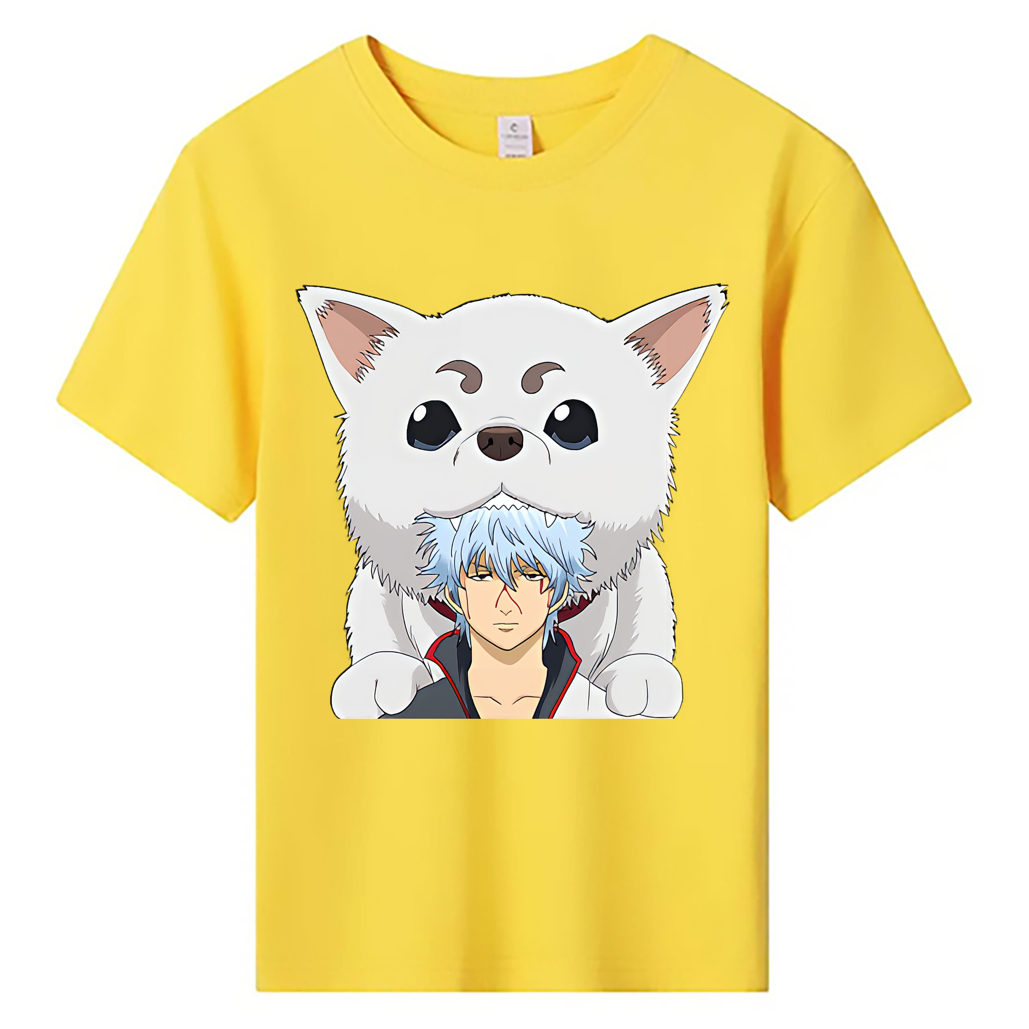 （画像用） ぎんたま 坂田銀時（さかたぎんとき） 神楽 志村新八（しむら しんぱち） GINTAMA Sakata Gintoki Kagura Shimura Shinpachi 綿100％キッズTシャツ（フロントプリント）