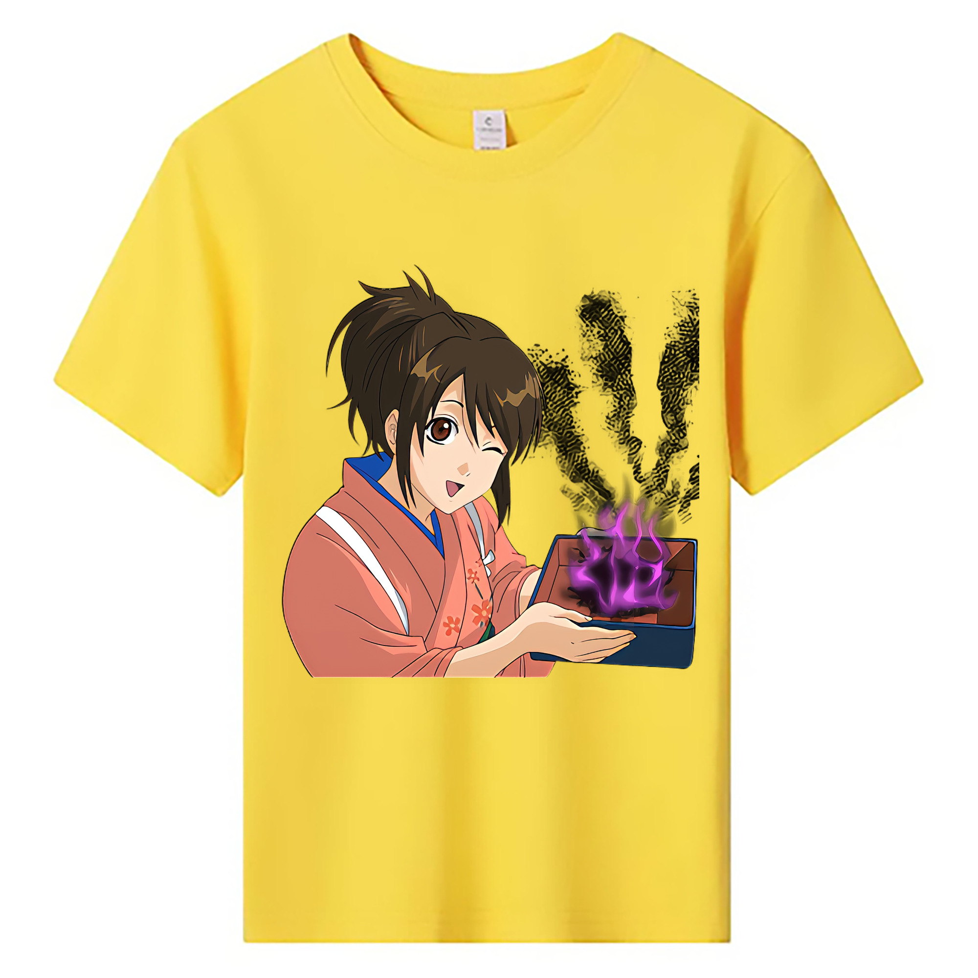 （画像用） ぎんたま 坂田銀時（さかたぎんとき） 神楽 志村新八（しむら しんぱち） GINTAMA Sakata Gintoki Kagura Shimura Shinpachi 綿100％キッズTシャツ（フロントプリント）
