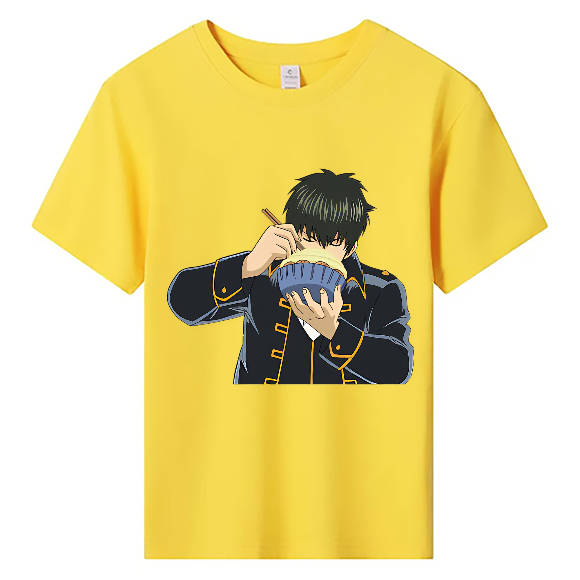 （画像用） ぎんたま 坂田銀時（さかたぎんとき） 神楽 志村新八（しむら しんぱち） GINTAMA Sakata Gintoki Kagura Shimura Shinpachi 綿100％キッズTシャツ（フロントプリント）
