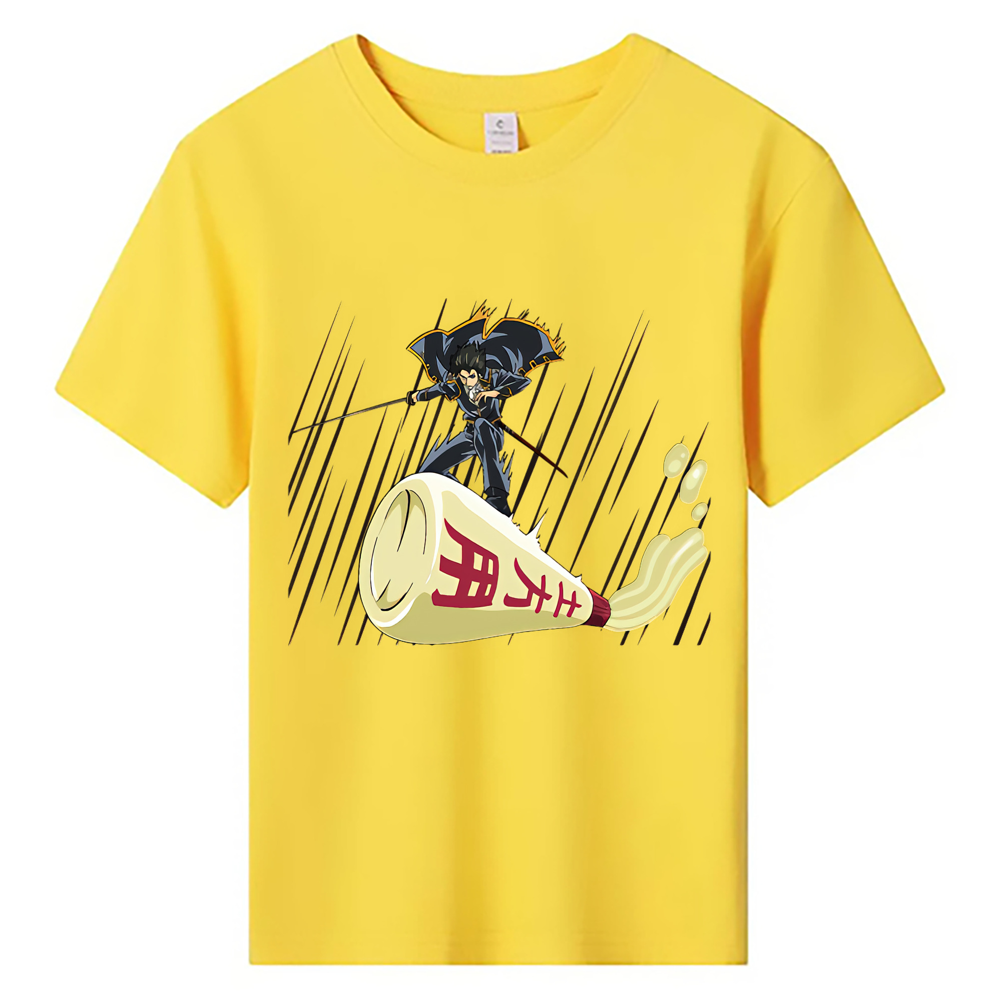 （画像用） ぎんたま 坂田銀時（さかたぎんとき） 神楽 志村新八（しむら しんぱち） GINTAMA Sakata Gintoki Kagura Shimura Shinpachi 綿100％キッズTシャツ（フロントプリント）