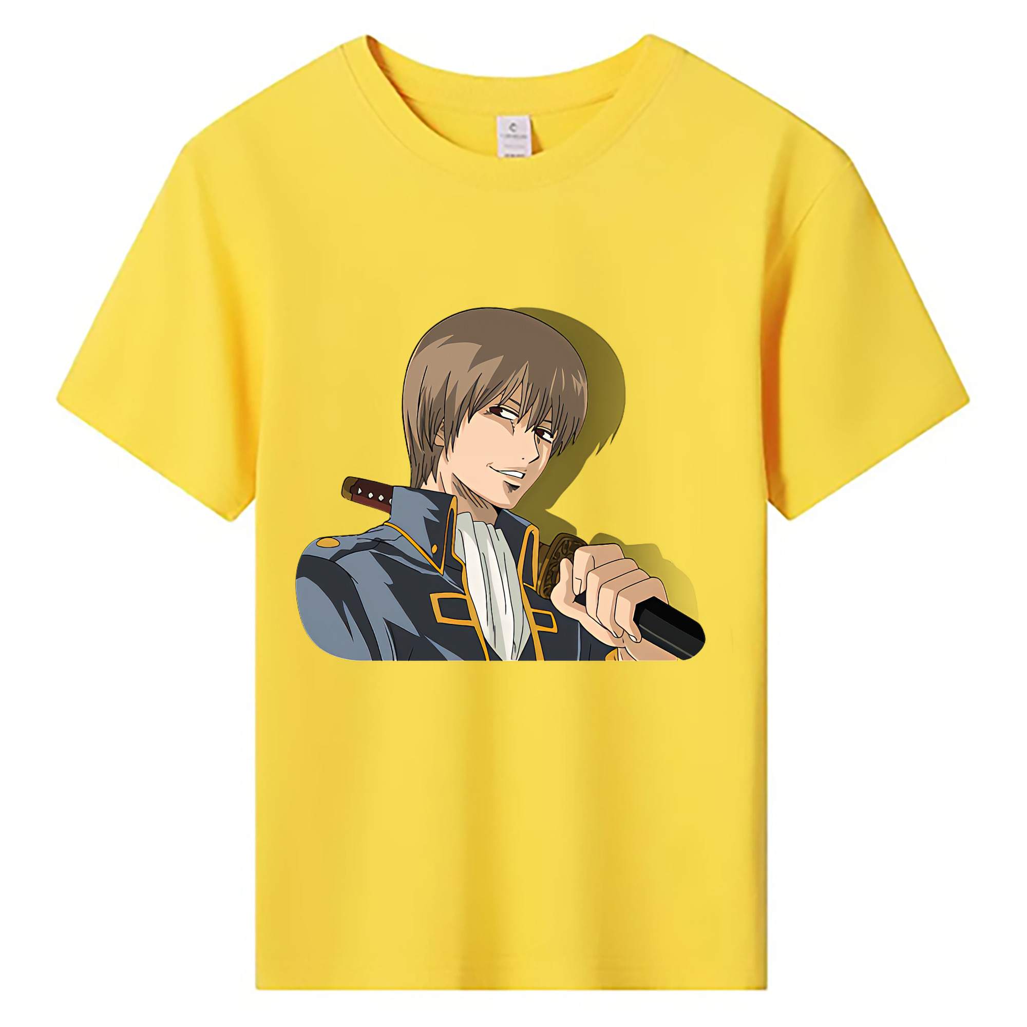 （画像用） ぎんたま 坂田銀時（さかたぎんとき） 神楽 志村新八（しむら しんぱち） GINTAMA Sakata Gintoki Kagura Shimura Shinpachi 綿100％キッズTシャツ（フロントプリント）