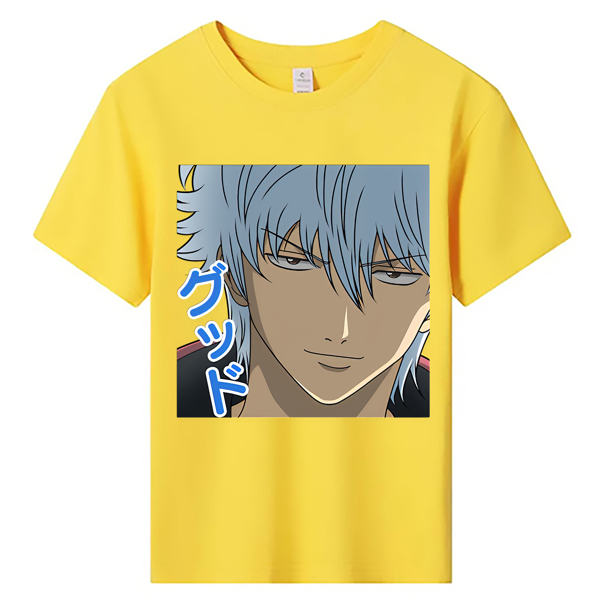 （画像用） ぎんたま 坂田銀時（さかたぎんとき） 神楽 志村新八（しむら しんぱち） GINTAMA Sakata Gintoki Kagura Shimura Shinpachi 綿100％キッズTシャツ（フロントプリント）