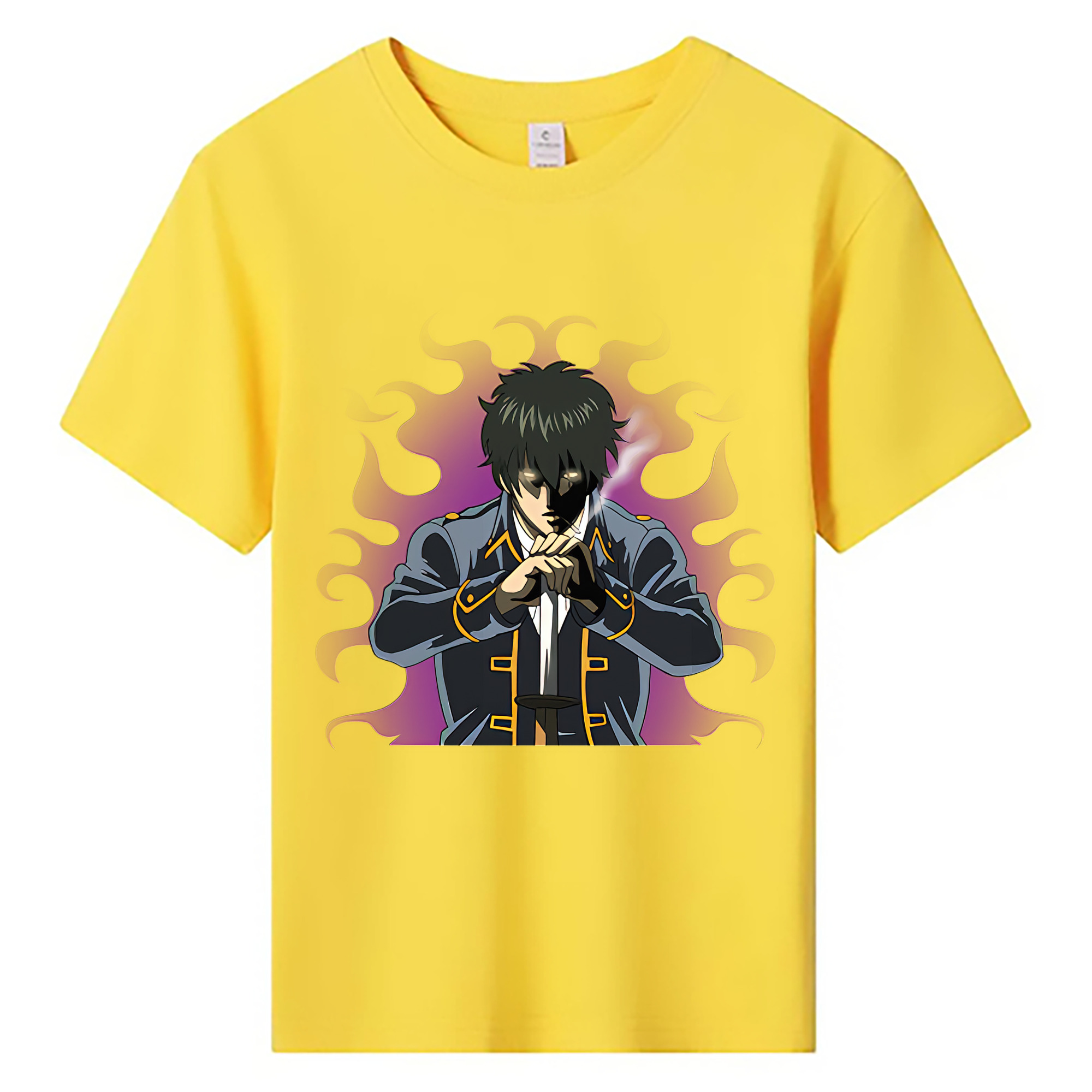 （画像用） ぎんたま 坂田銀時（さかたぎんとき） 神楽 志村新八（しむら しんぱち） GINTAMA Sakata Gintoki Kagura Shimura Shinpachi 綿100％キッズTシャツ（フロントプリント）