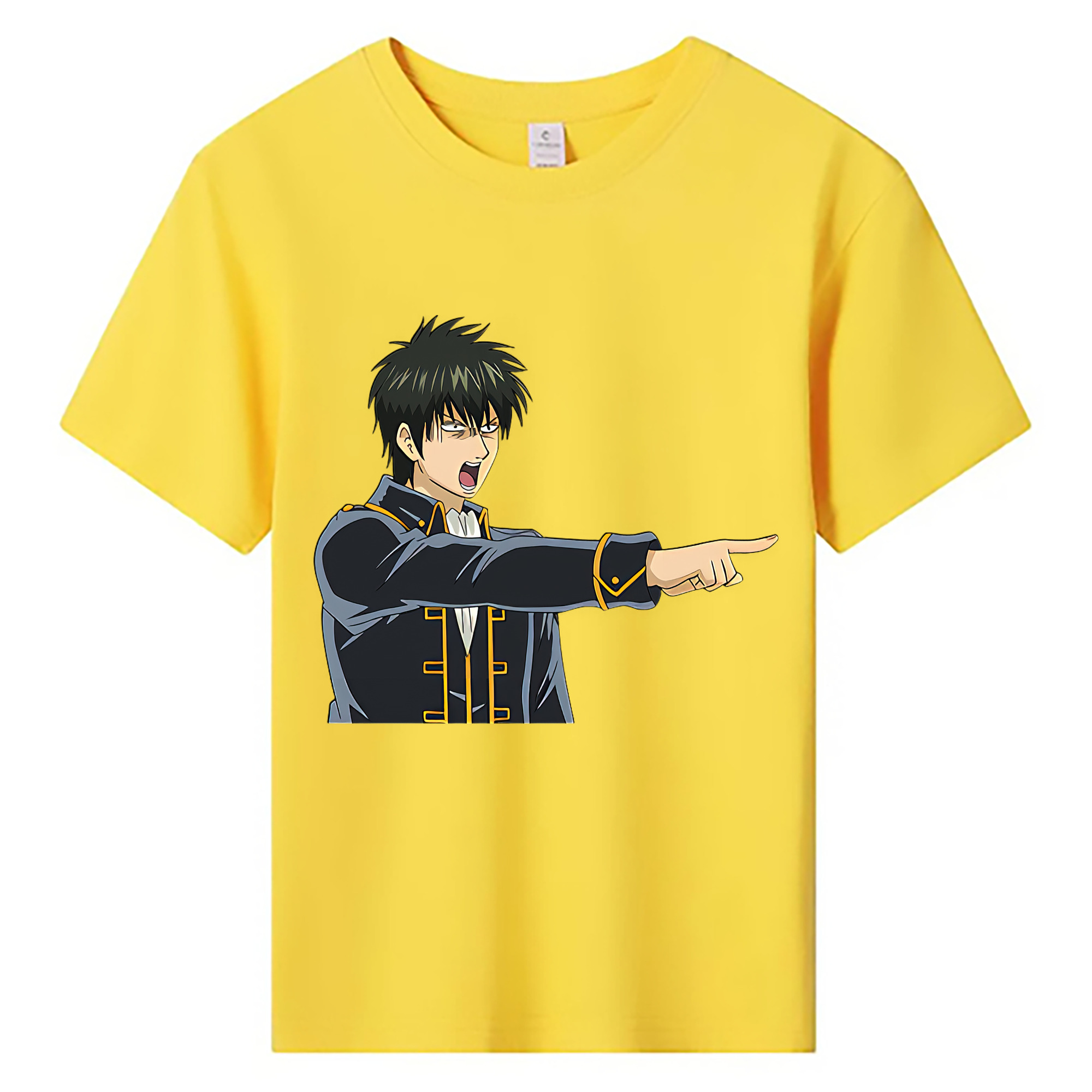 （画像用） ぎんたま 坂田銀時（さかたぎんとき） 神楽 志村新八（しむら しんぱち） GINTAMA Sakata Gintoki Kagura Shimura Shinpachi 綿100％キッズTシャツ（フロントプリント）