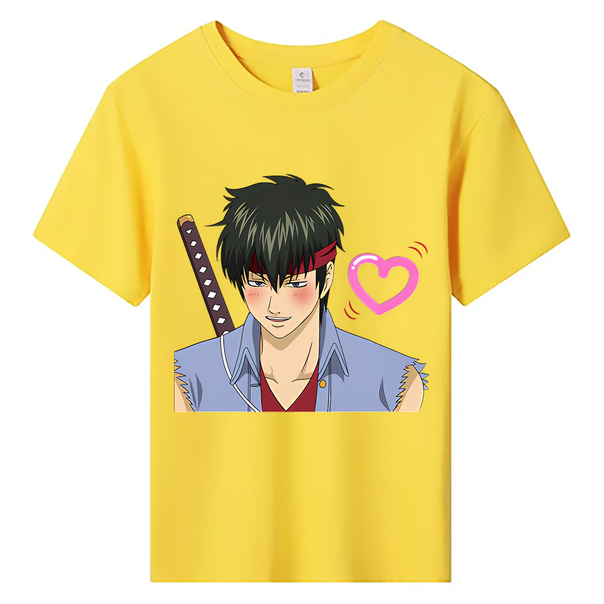 （画像用） ぎんたま 坂田銀時（さかたぎんとき） 神楽 志村新八（しむら しんぱち） GINTAMA Sakata Gintoki Kagura Shimura Shinpachi 綿100％キッズTシャツ（フロントプリント）