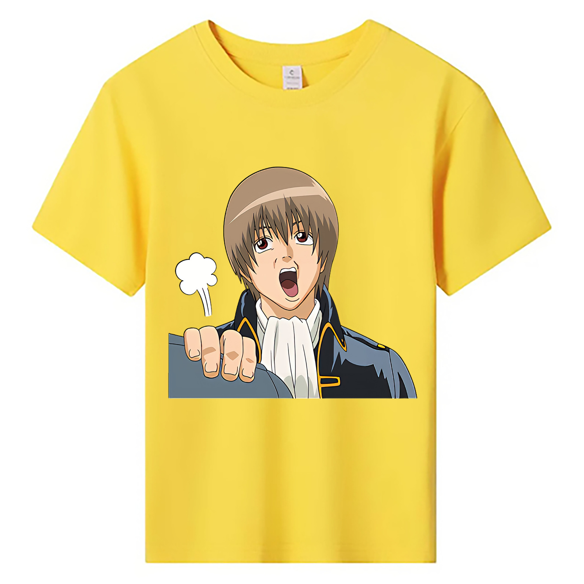 （画像用） ぎんたま 坂田銀時（さかたぎんとき） 神楽 志村新八（しむら しんぱち） GINTAMA Sakata Gintoki Kagura Shimura Shinpachi 綿100％キッズTシャツ（フロントプリント）