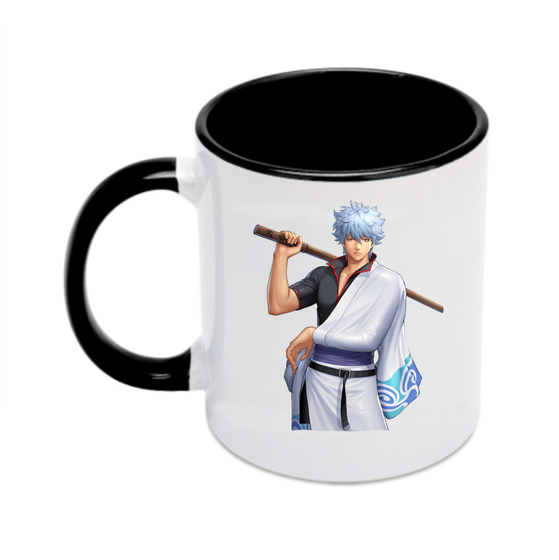 （画像用） ぎんたま 坂田銀時（さかたぎんとき） 神楽 志村新八（しむら しんぱち） GINTAMA Sakata Gintoki Kagura Shimura Shinpachi カラーマグカップ
