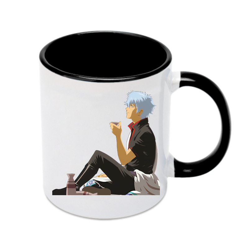 （画像用） ぎんたま 坂田銀時（さかたぎんとき） 神楽 志村新八（しむら しんぱち） GINTAMA Sakata Gintoki Kagura Shimura Shinpachi カラーマグカップ
