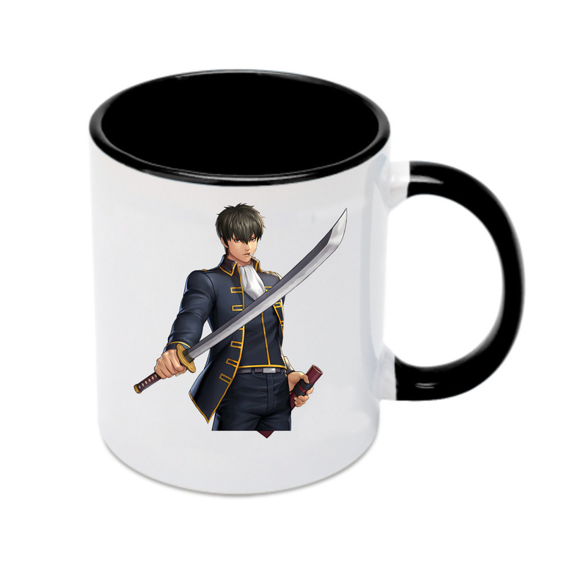 （画像用） ぎんたま 坂田銀時（さかたぎんとき） 神楽 志村新八（しむら しんぱち） GINTAMA Sakata Gintoki Kagura Shimura Shinpachi カラーマグカップ