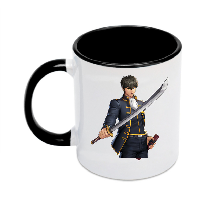 （画像用） ぎんたま 坂田銀時（さかたぎんとき） 神楽 志村新八（しむら しんぱち） GINTAMA Sakata Gintoki Kagura Shimura Shinpachi カラーマグカップ
