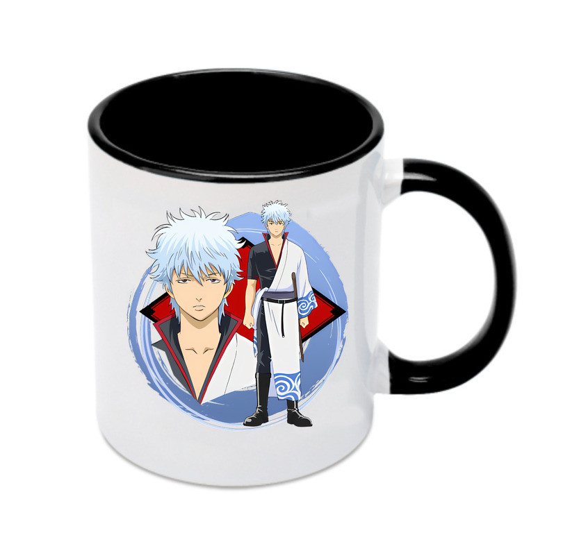（画像用） ぎんたま 坂田銀時（さかたぎんとき） 神楽 志村新八（しむら しんぱち） GINTAMA Sakata Gintoki Kagura Shimura Shinpachi カラーマグカップ