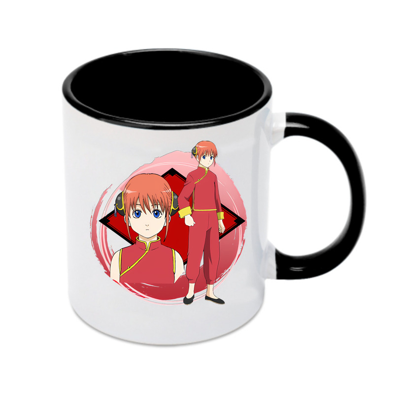 （画像用） ぎんたま 坂田銀時（さかたぎんとき） 神楽 志村新八（しむら しんぱち） GINTAMA Sakata Gintoki Kagura Shimura Shinpachi カラーマグカップ